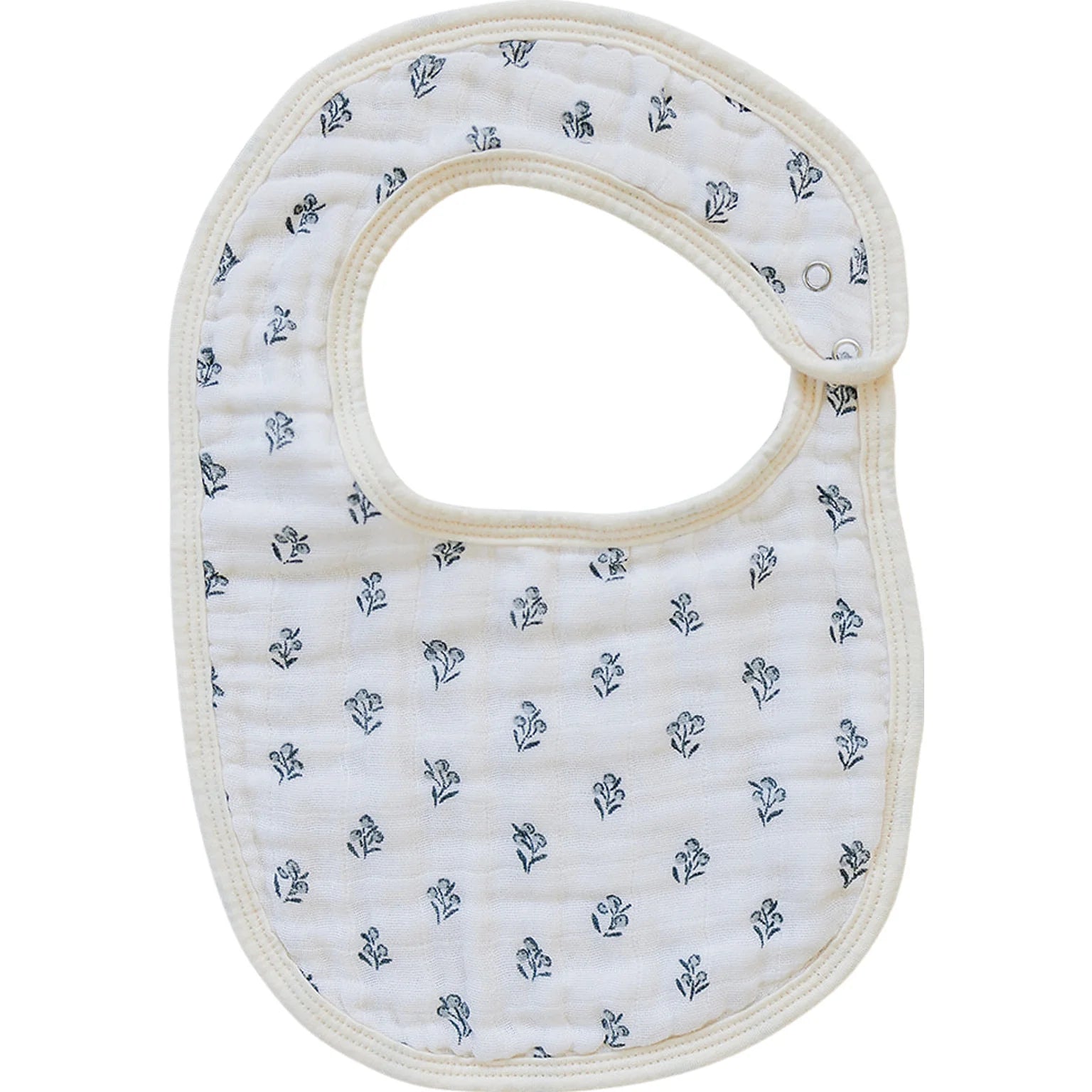 Cream Berry Muslin Bib