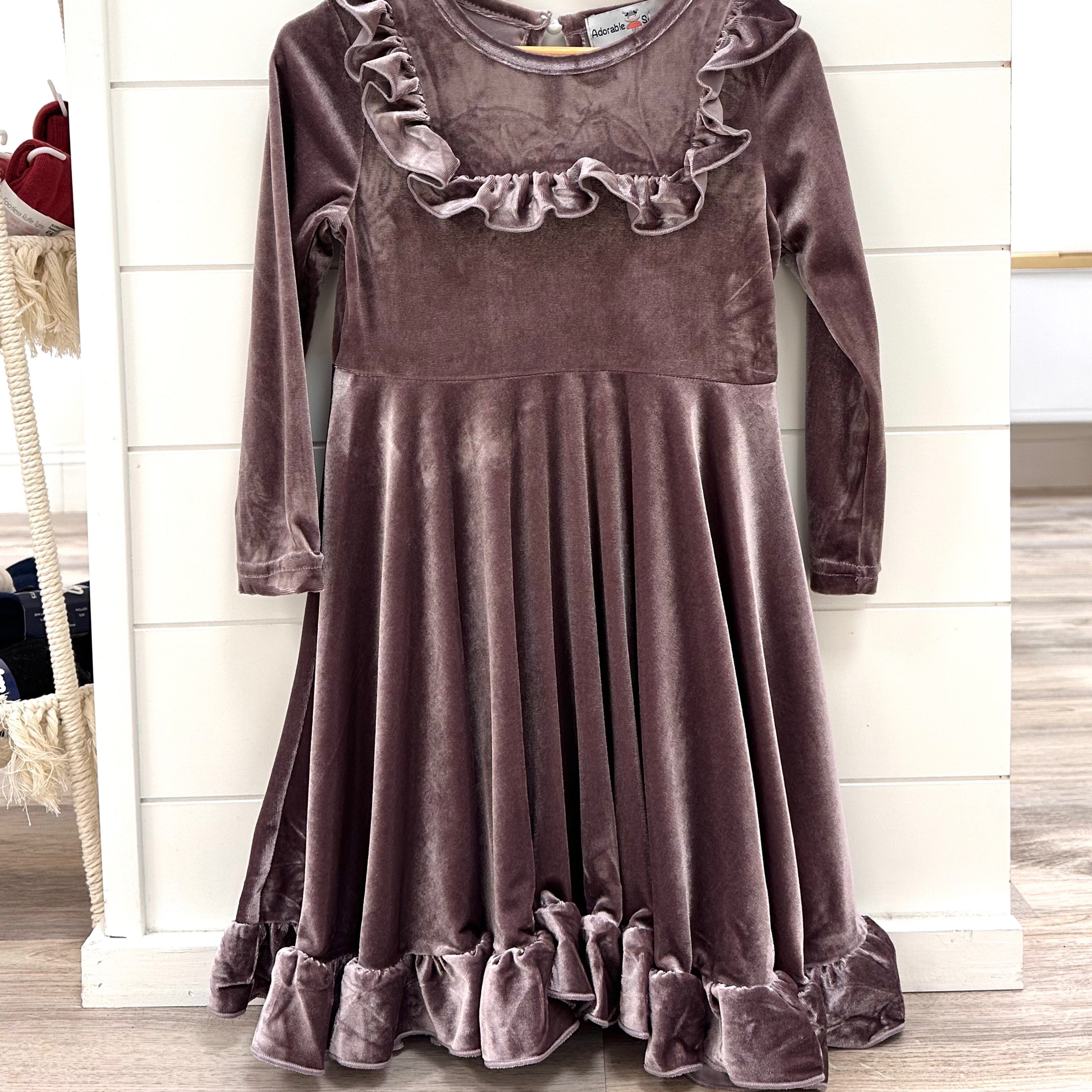 Lavender Velvet Dress