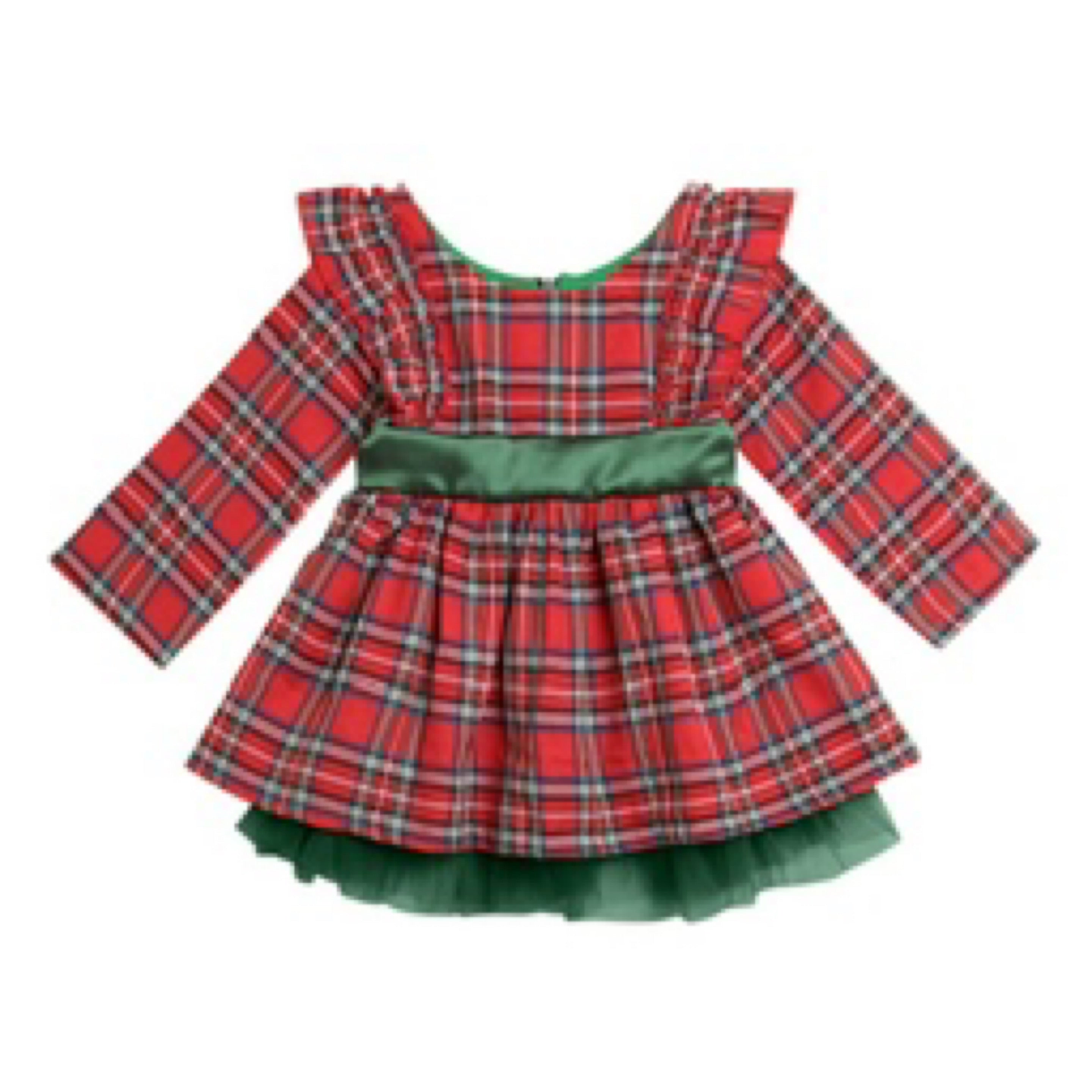 Red Plaid Jacquard Dress