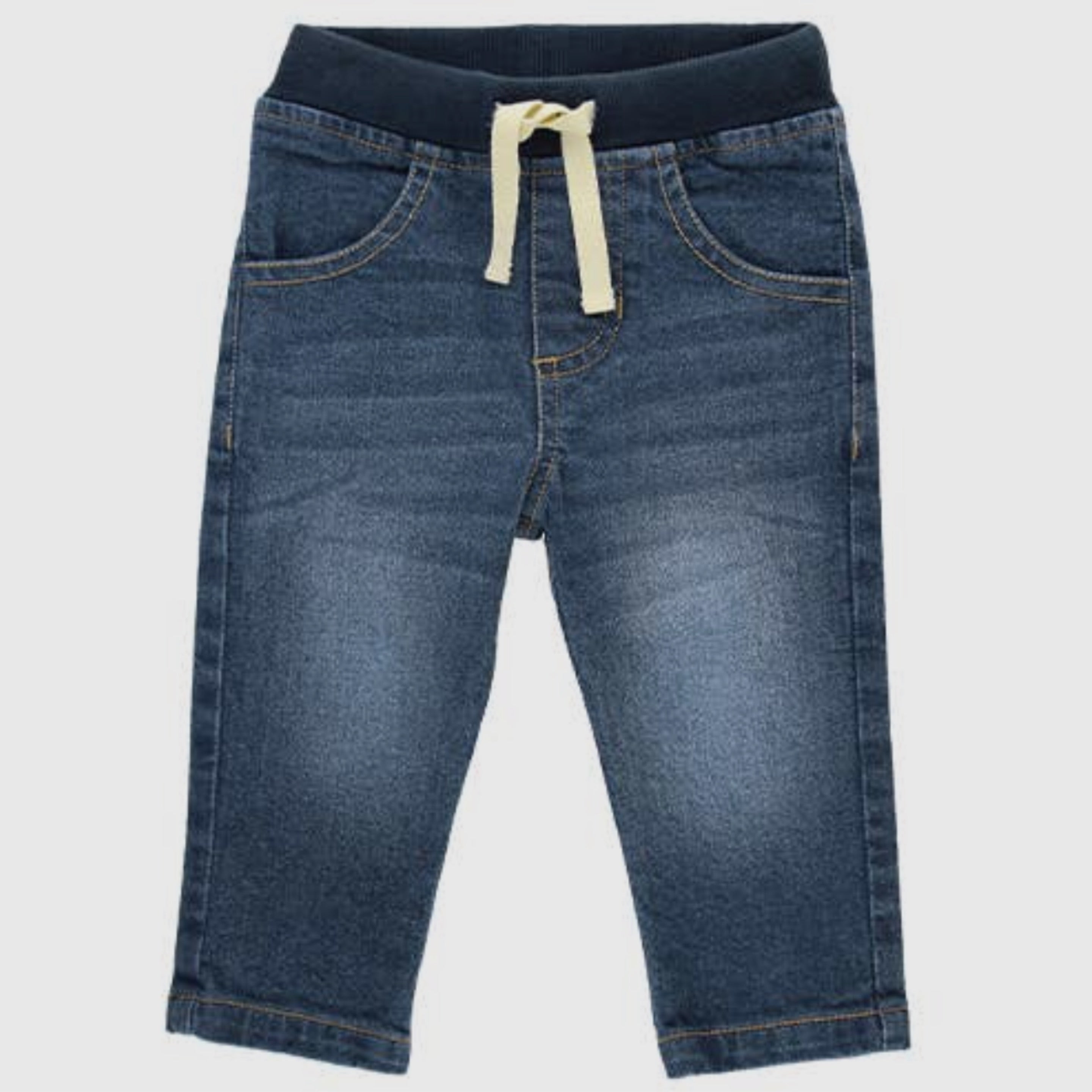 Medium Wash Pull-on Jeans