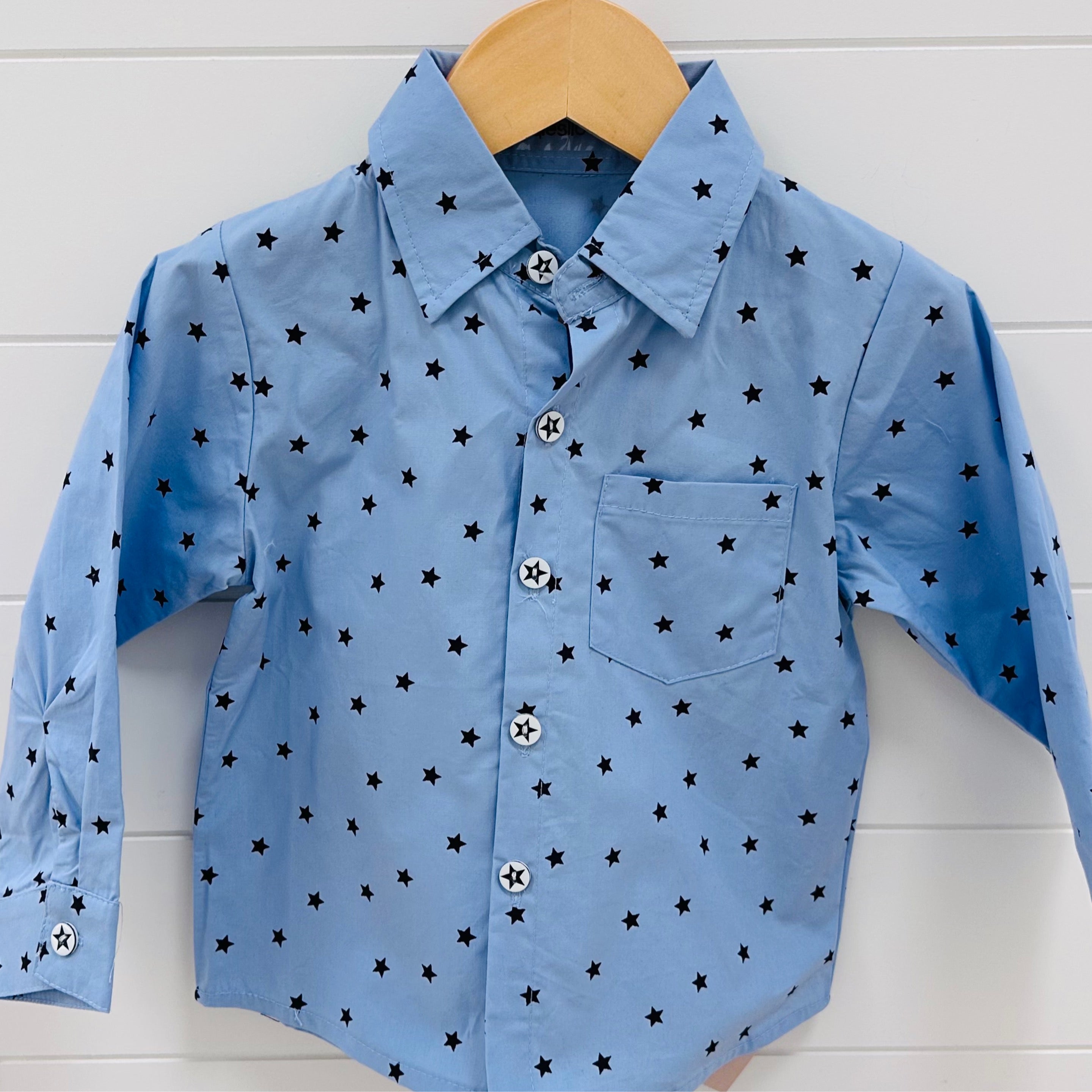 Blue Star Button Down