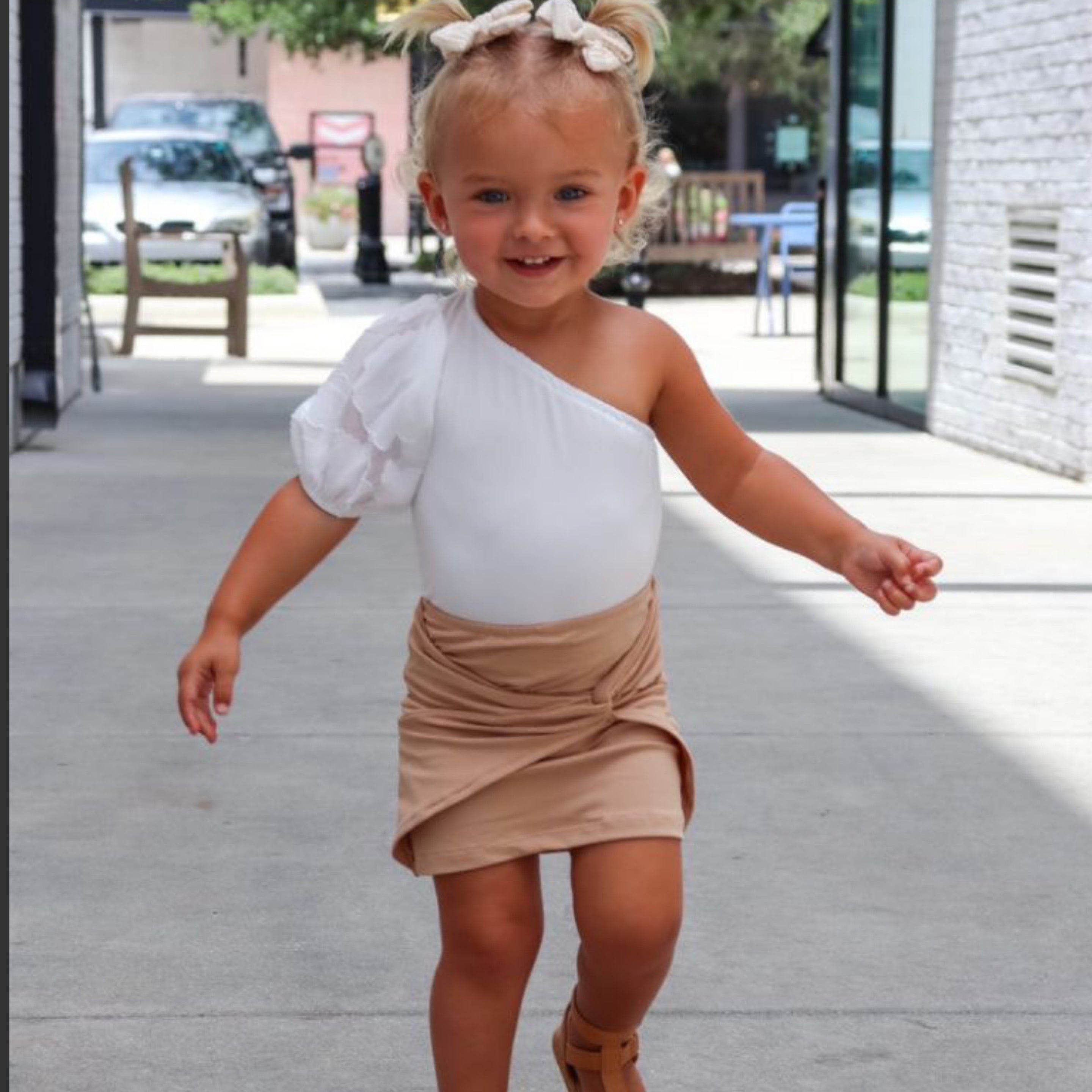 Desert Sand Twist Front Skirt