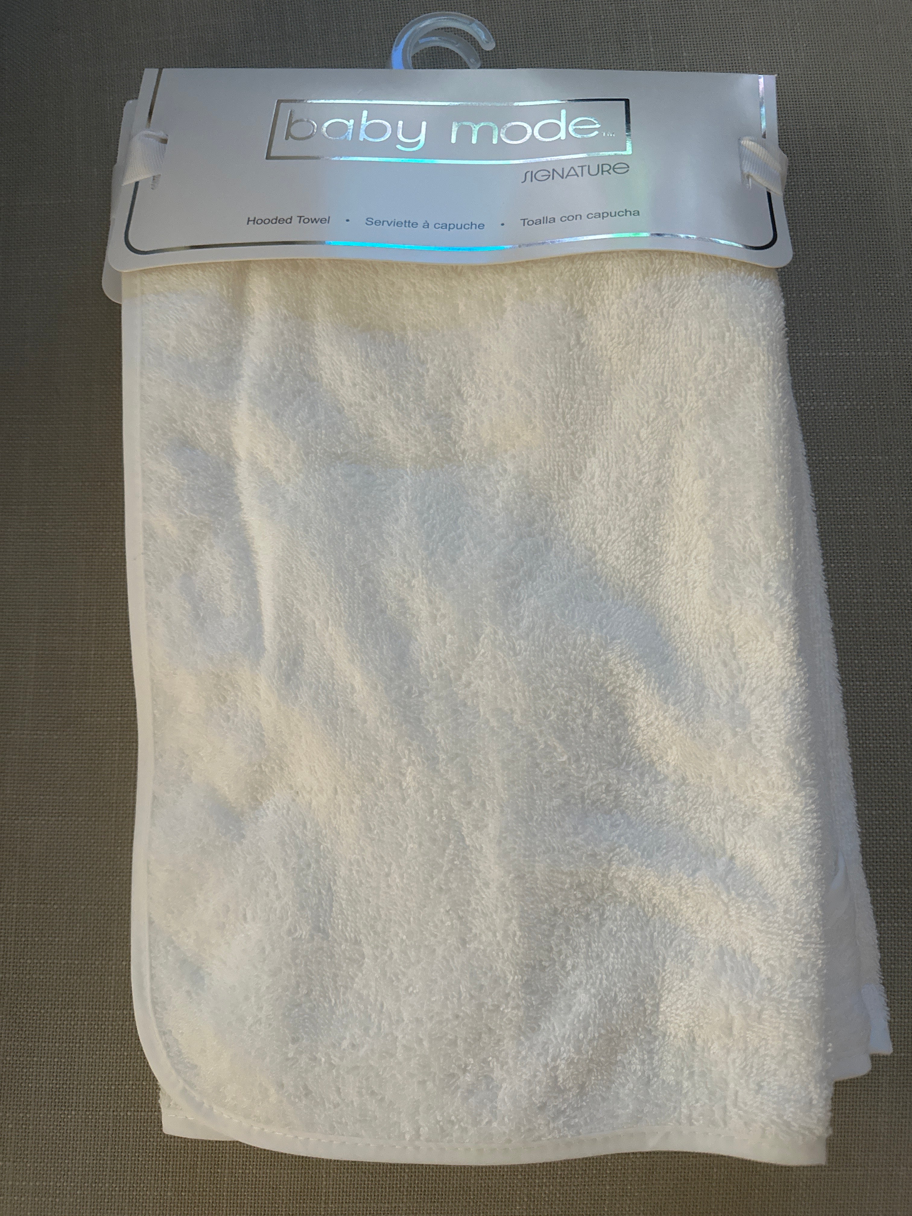 Solid White Hooded Towel