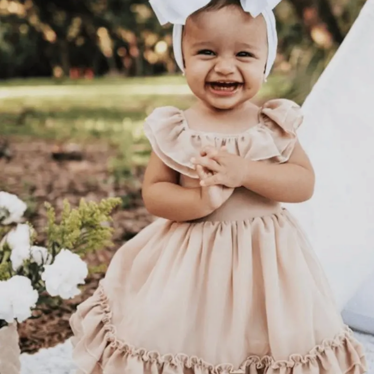 bailey's blossoms nellie ruffle maxi dress reviews Bailey's Blossoms Kids Girl Dress in Gold