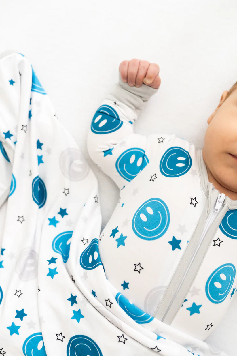 Blue Smiley Bamboo Pajama