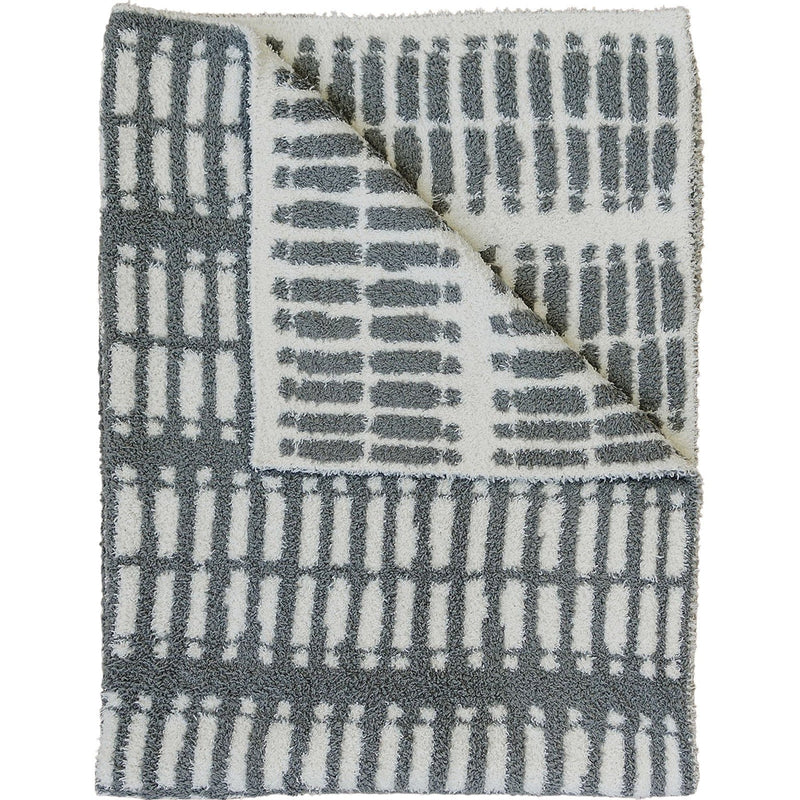 Gray & White Plush Lovey Blanket