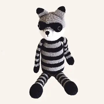 Raccoon Stuffed Animal Rattle Toy