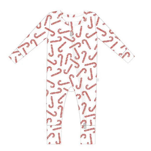Candy Cane Zip-Up Romper