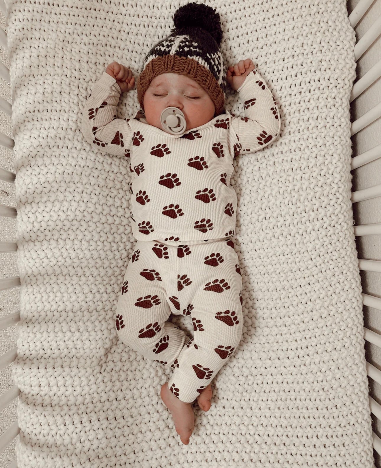 Organic Waffle 2 Piece Bear Paw Set