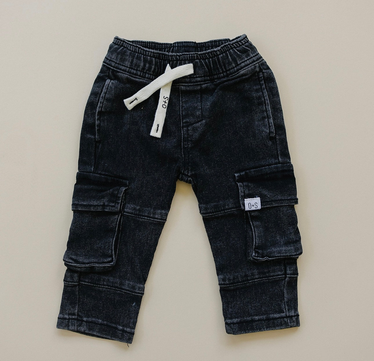 Black Wash Cargo Jeans