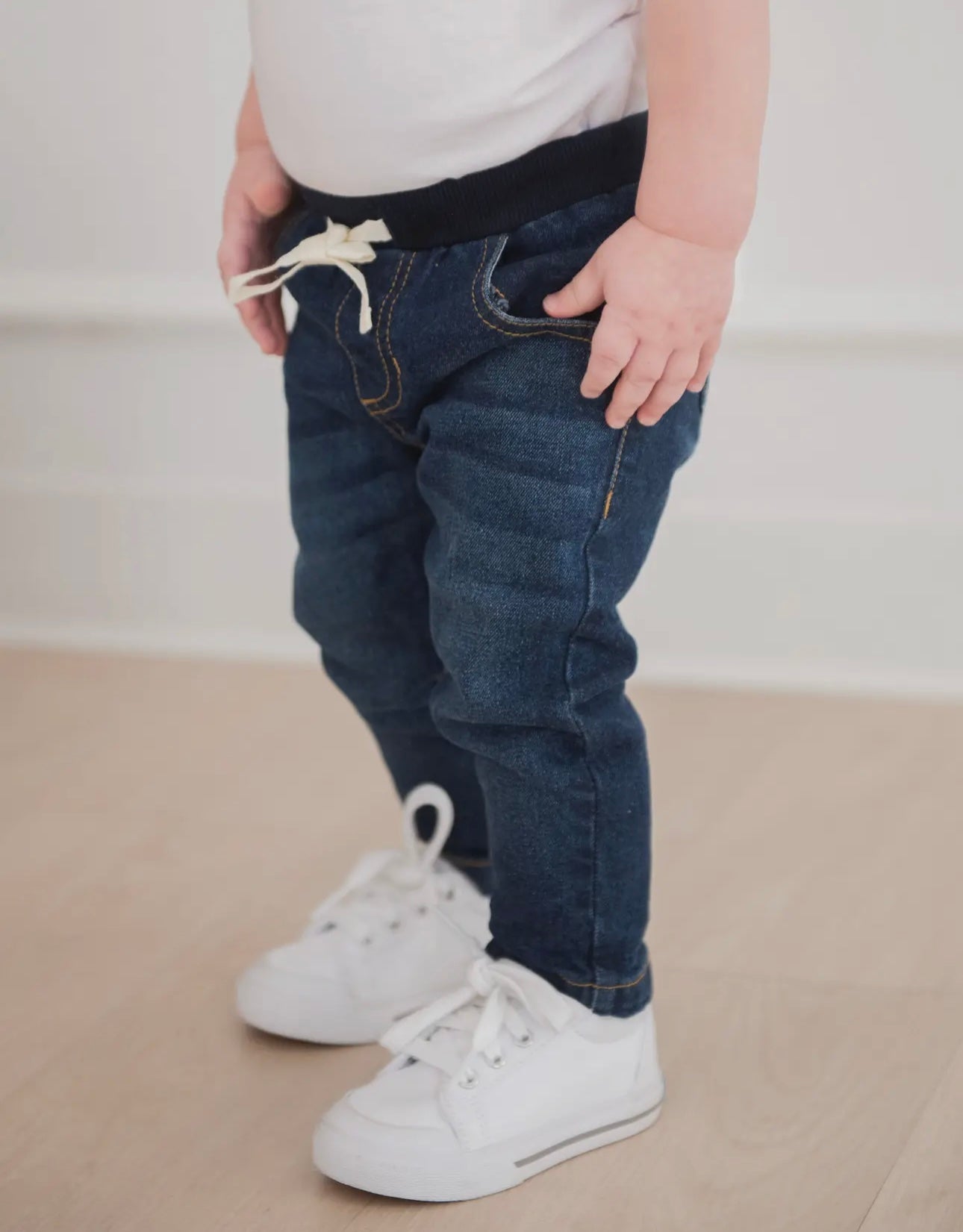 Medium Wash Pull-on Jeans