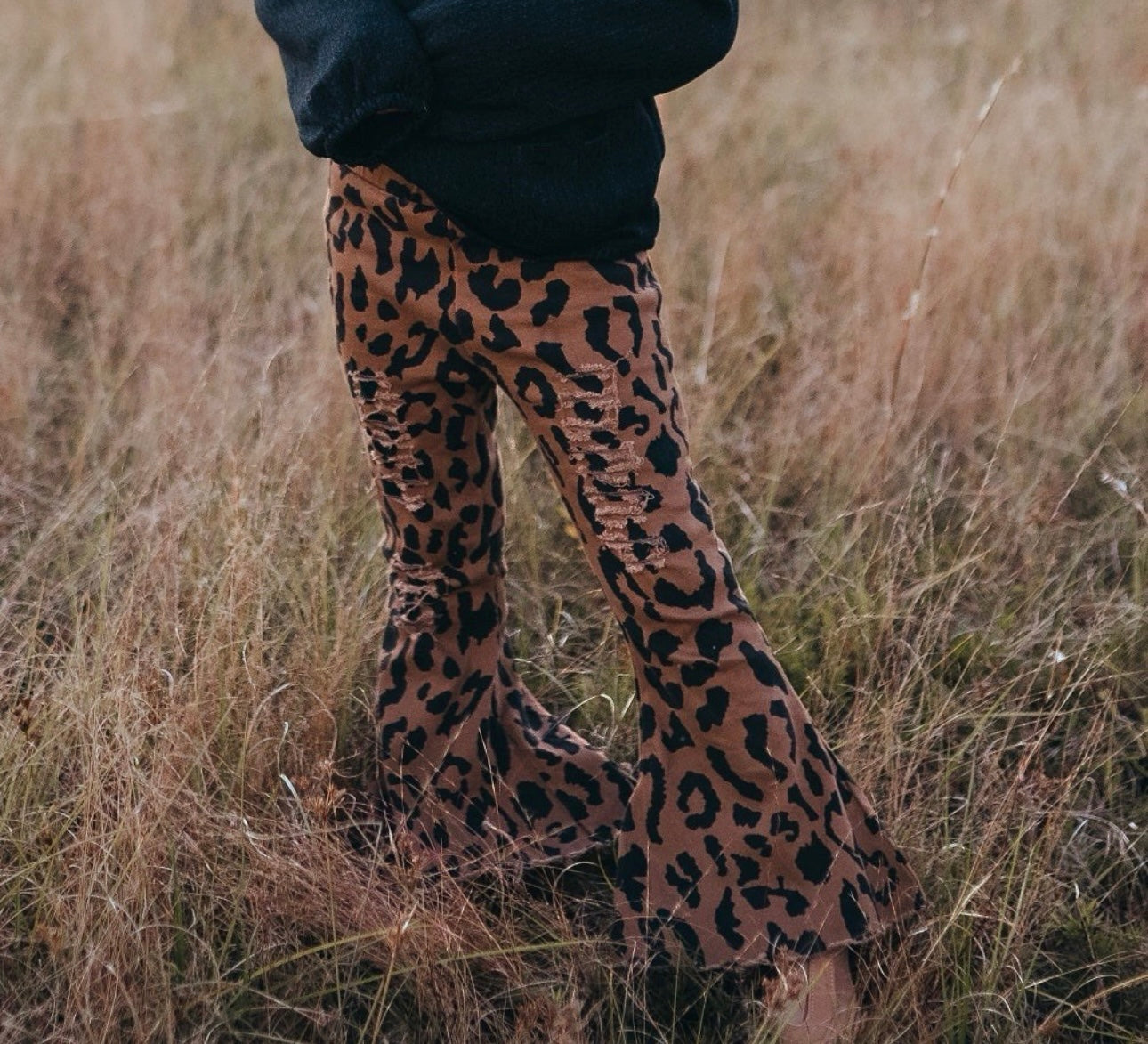 Leopard Flare Jeans