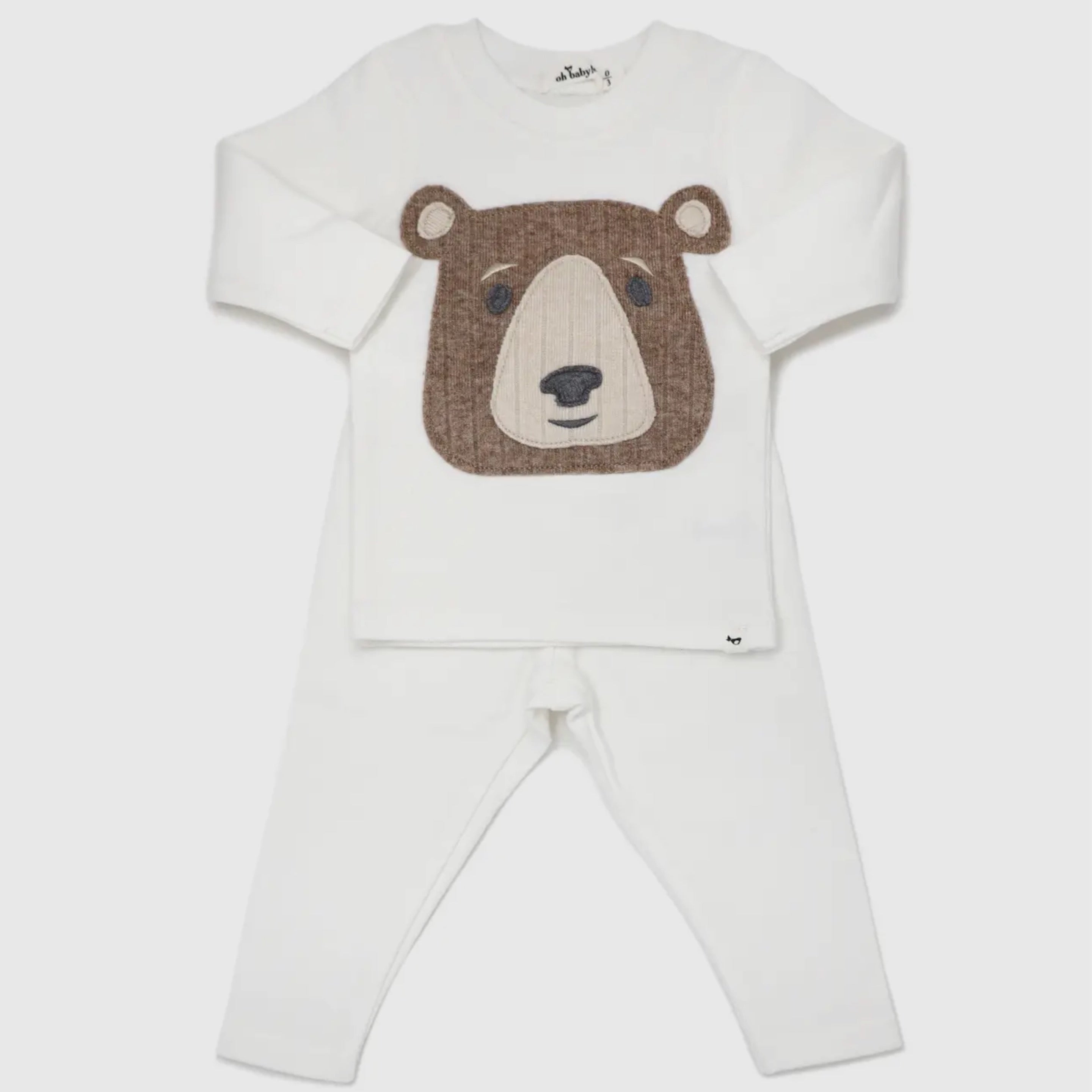 Teddy Face Applique 2 piece set