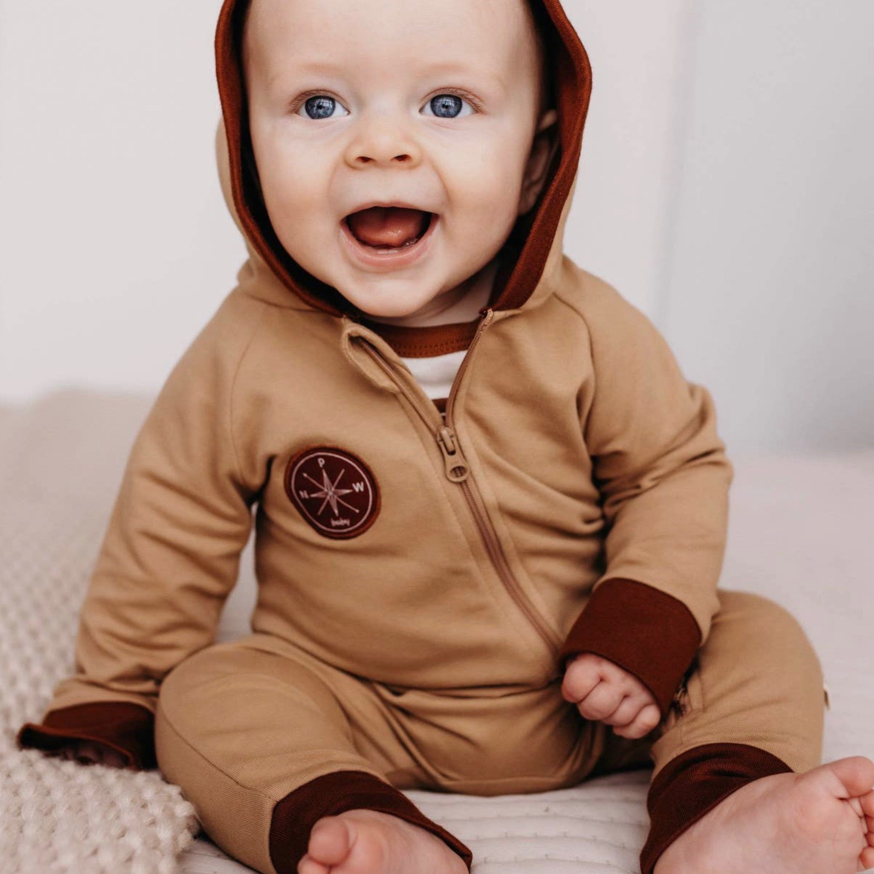 Rust Hooded Romper