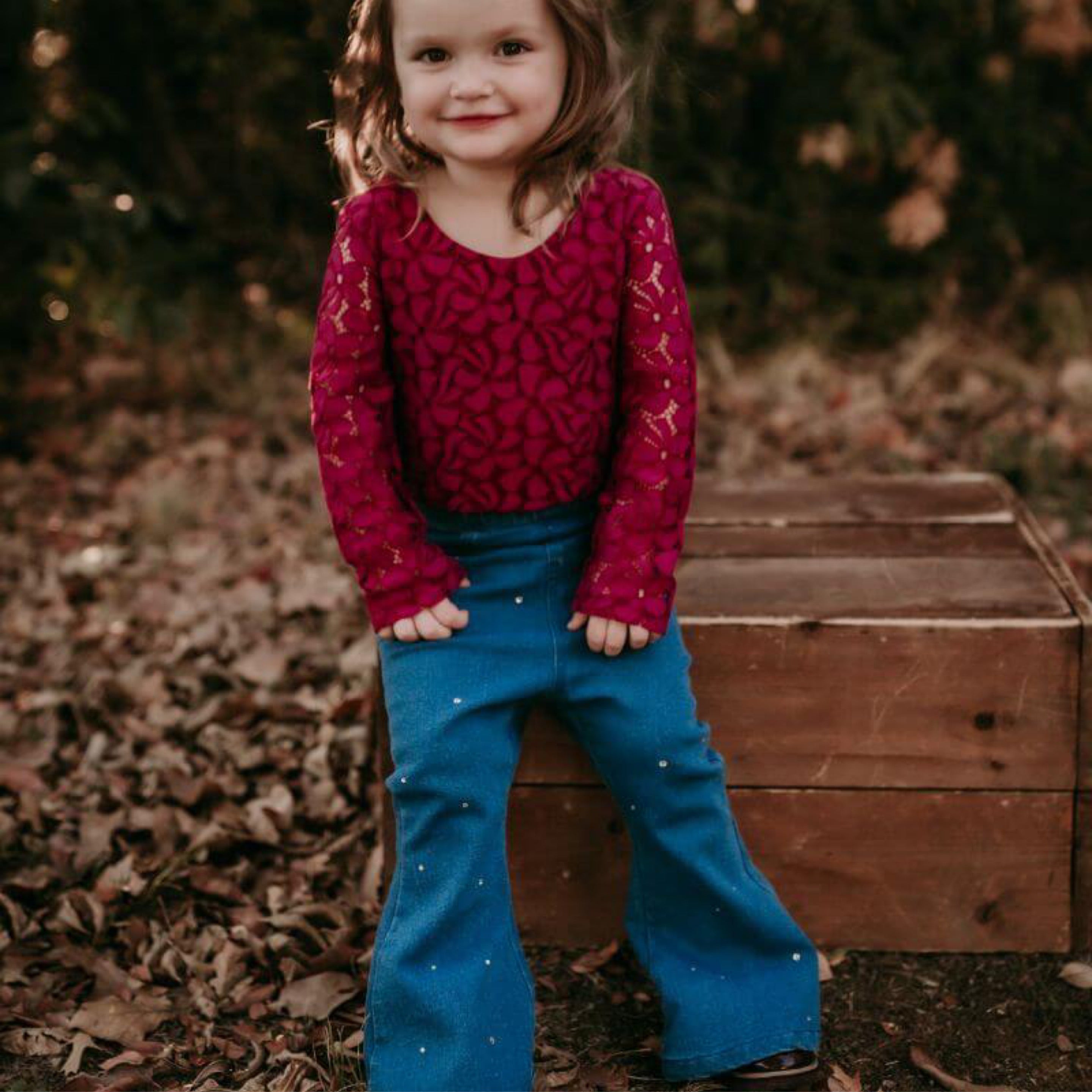 Makenna Rhinestone Flare Jeans