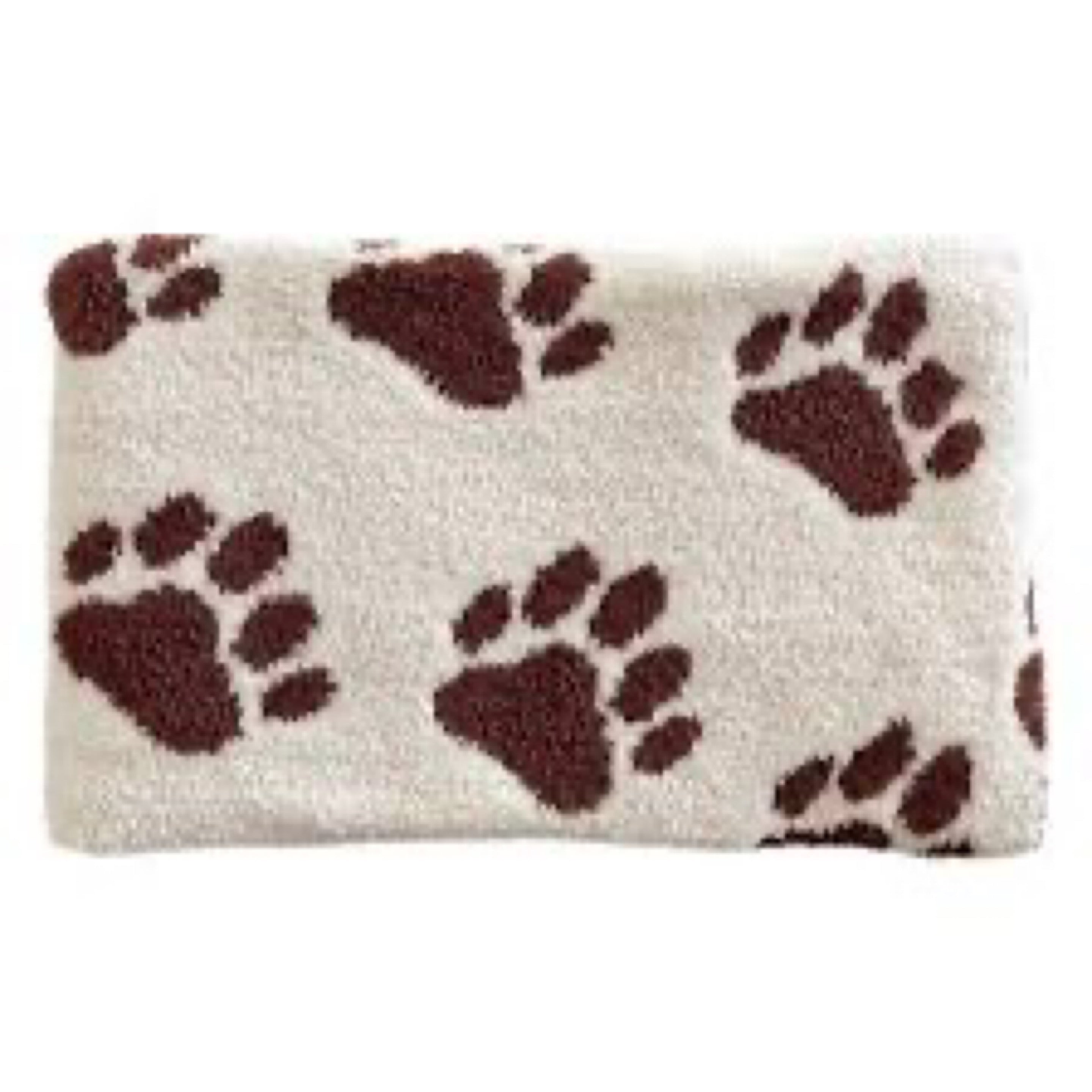 Cocoa Paw Print Lovey Blanket