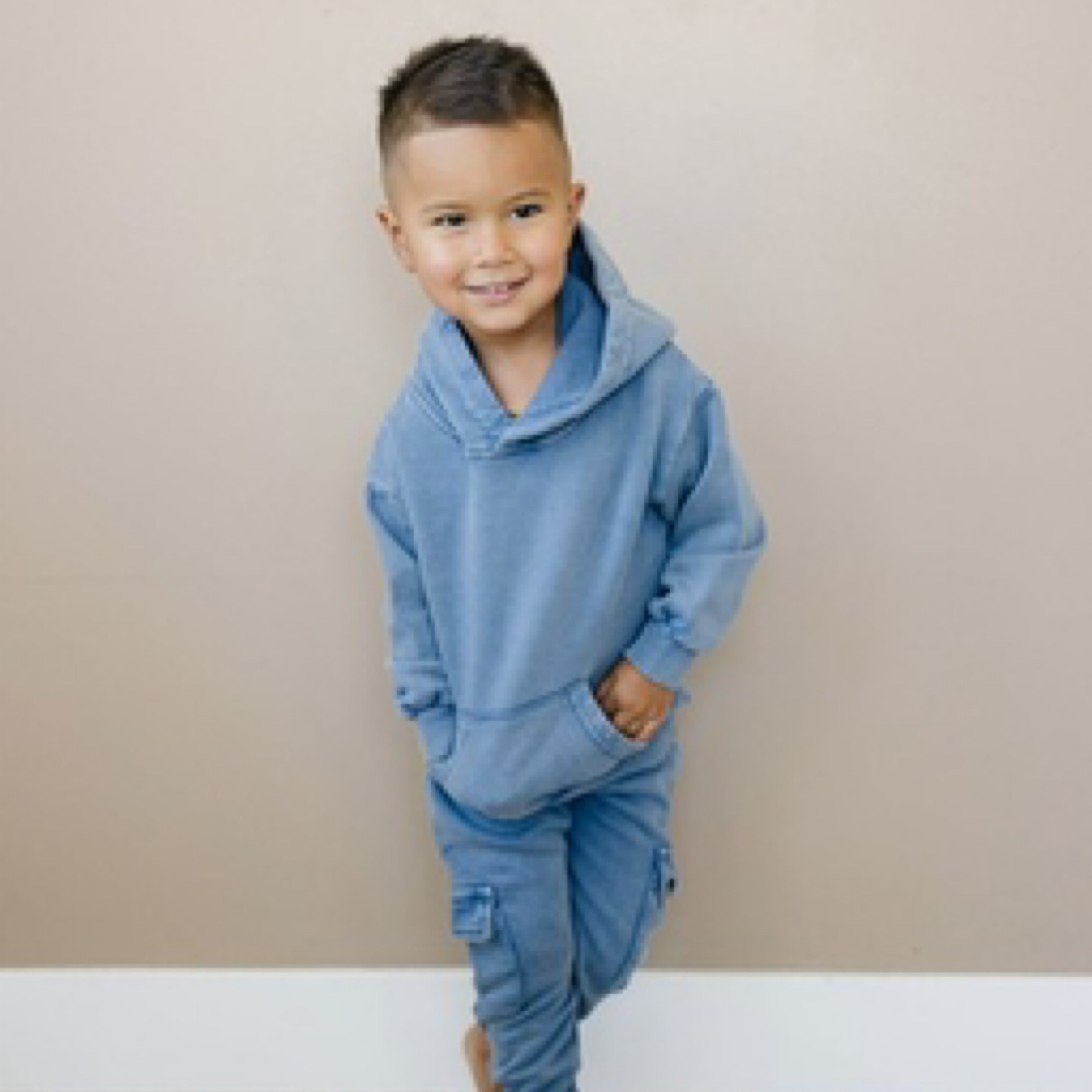 Blue Acid Wash 2pc Set
