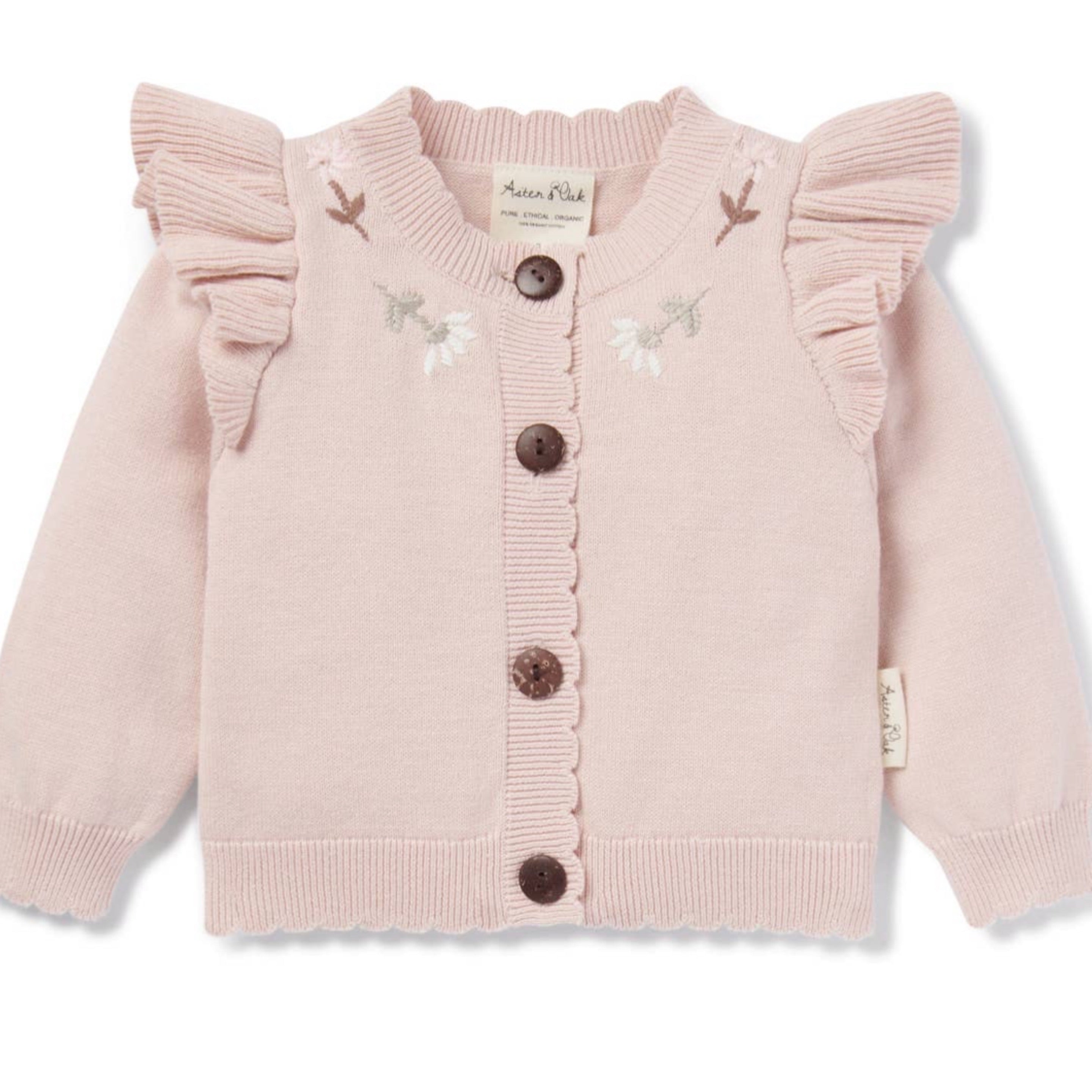 Blush Ruffle Cardigan