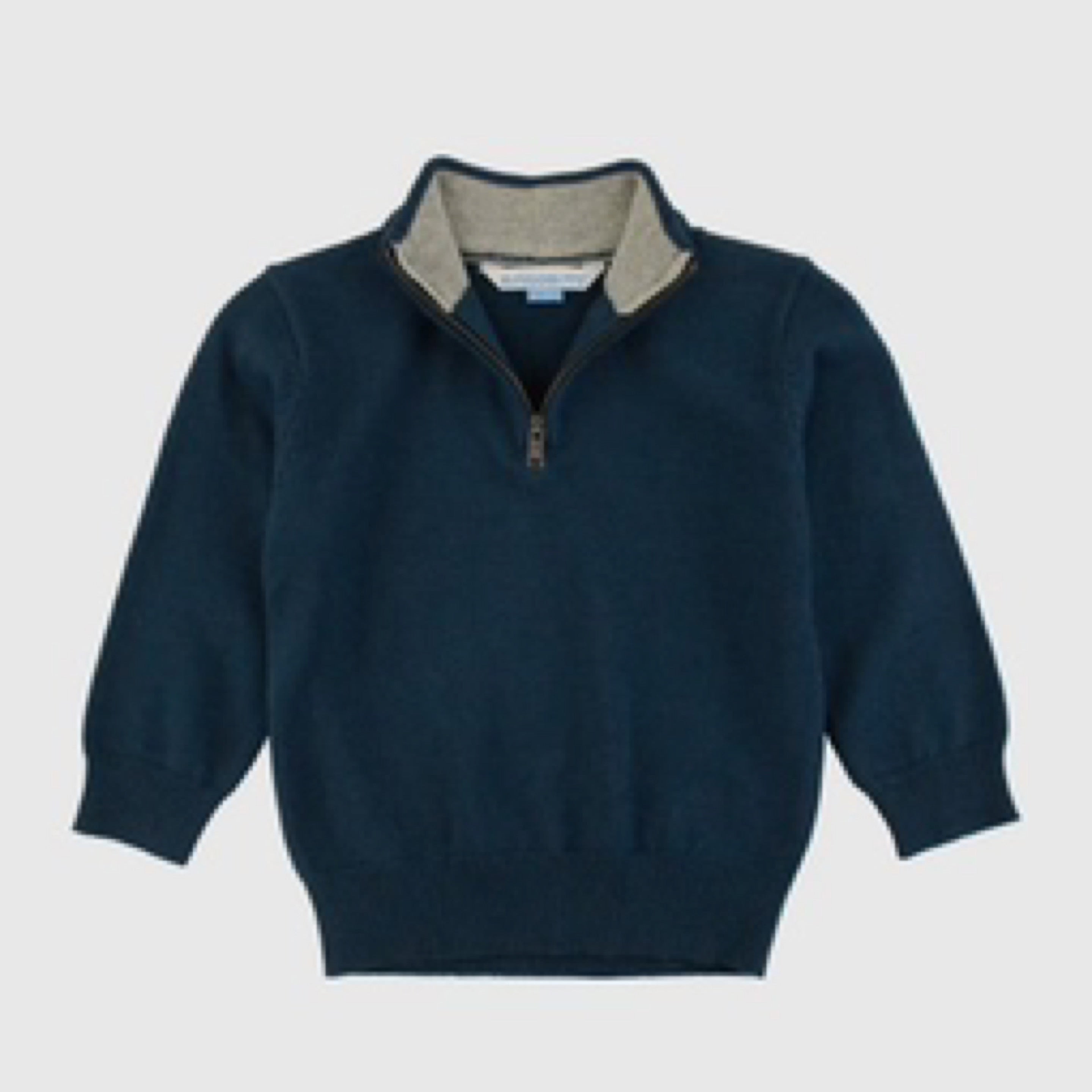 Navy Quarter Zip Sweater
