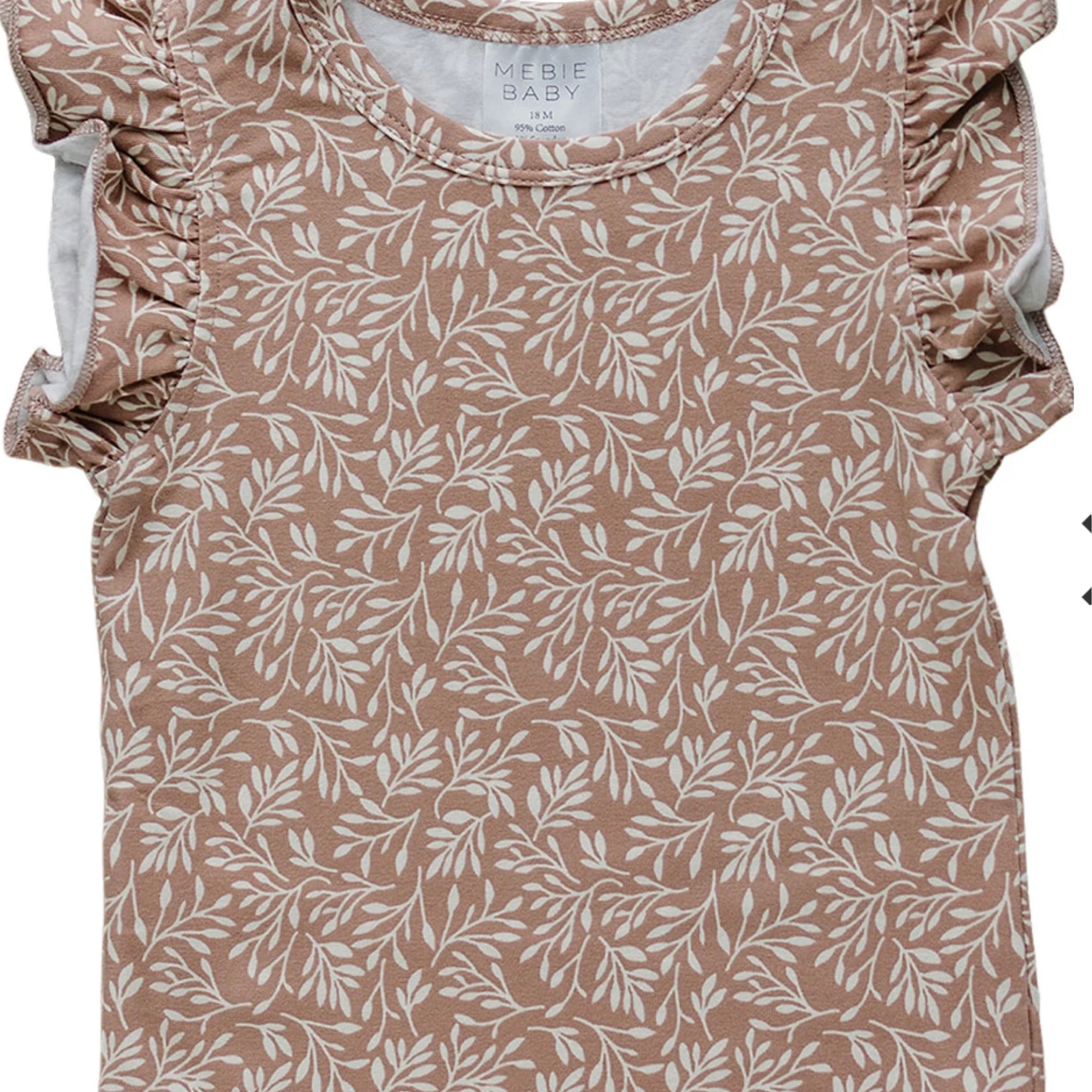 Dusty Rose Vines Ruffle Tee
