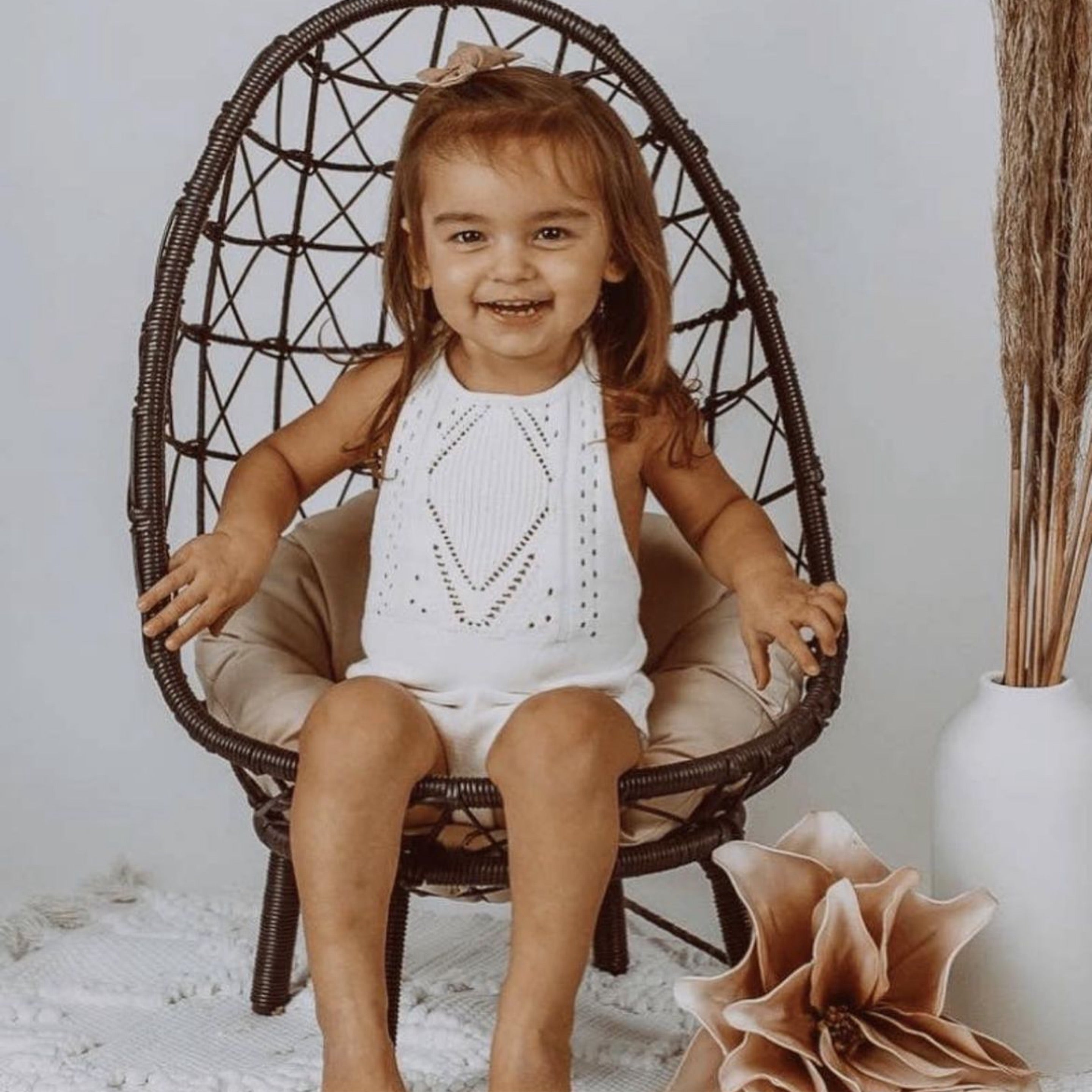 Gardenia Crochet Halter Romper