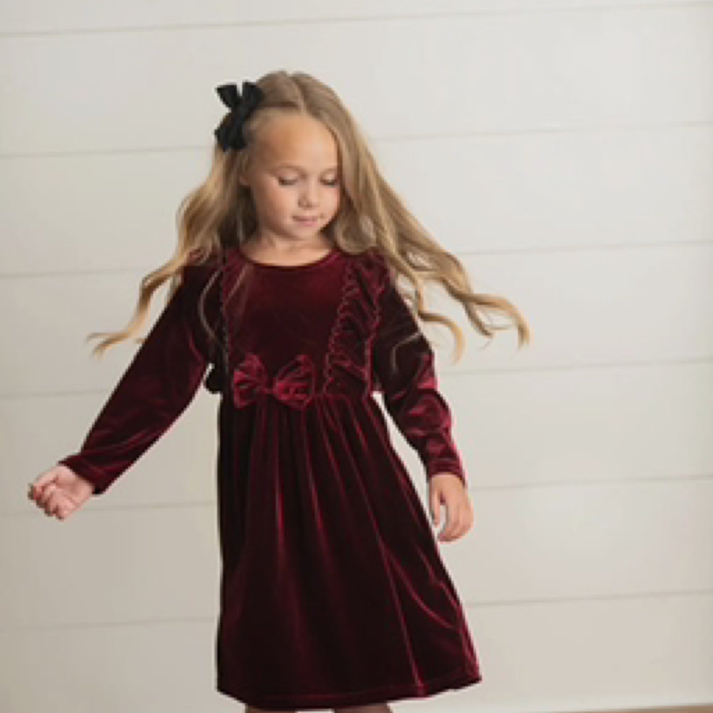 Burgundy Velvet Dress