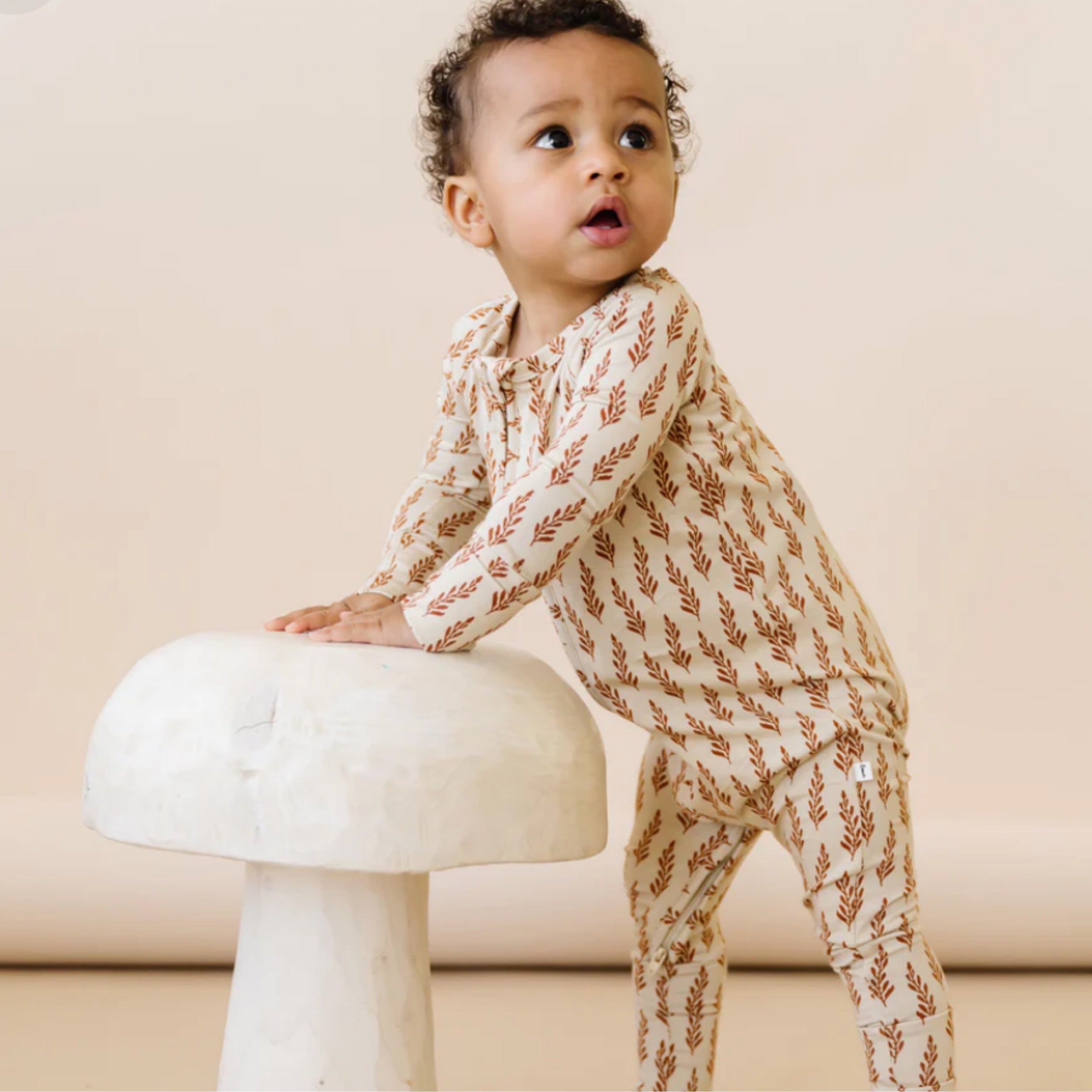 Leaves Zip Front Convertible Footie