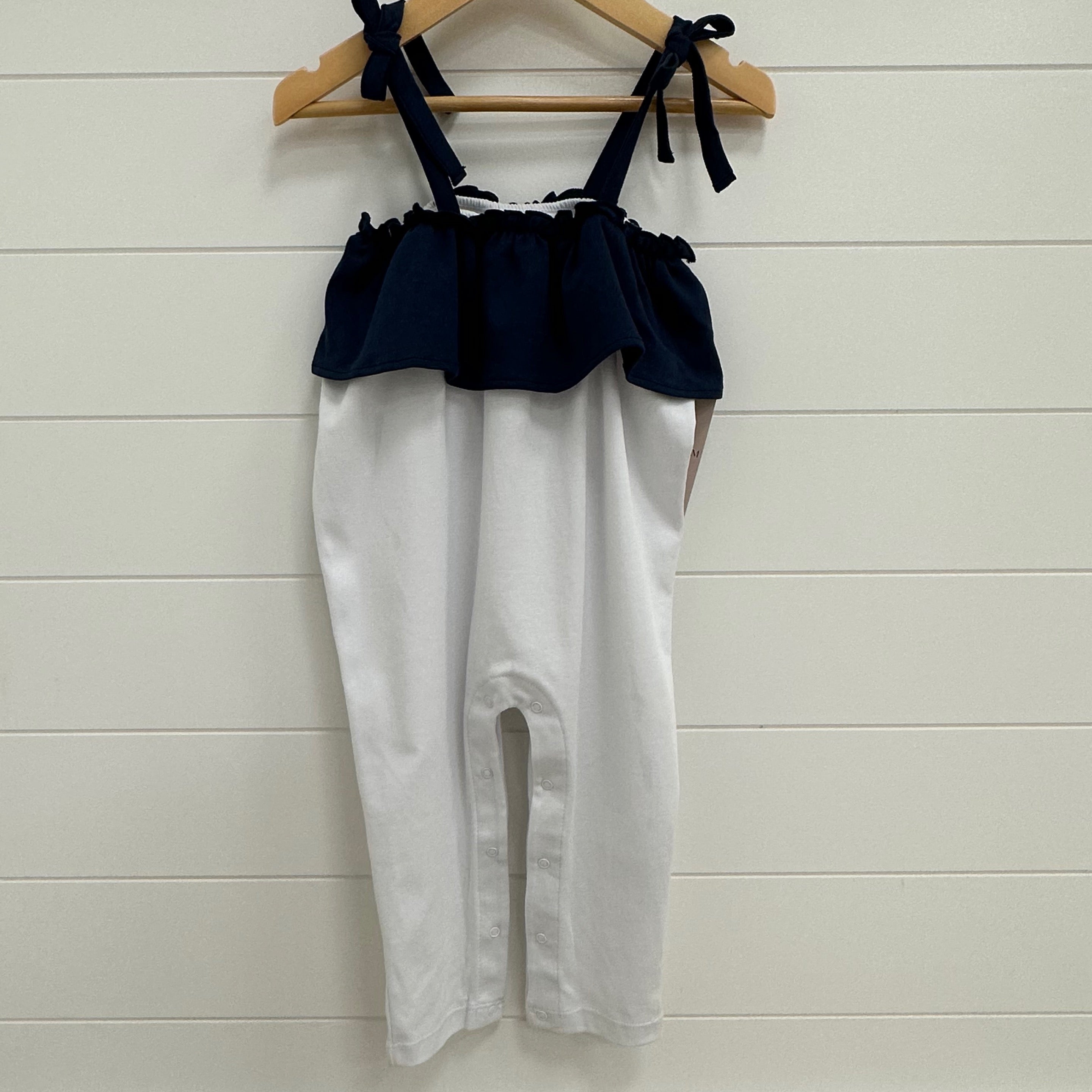 Navy Ruffle Jumpsuit
