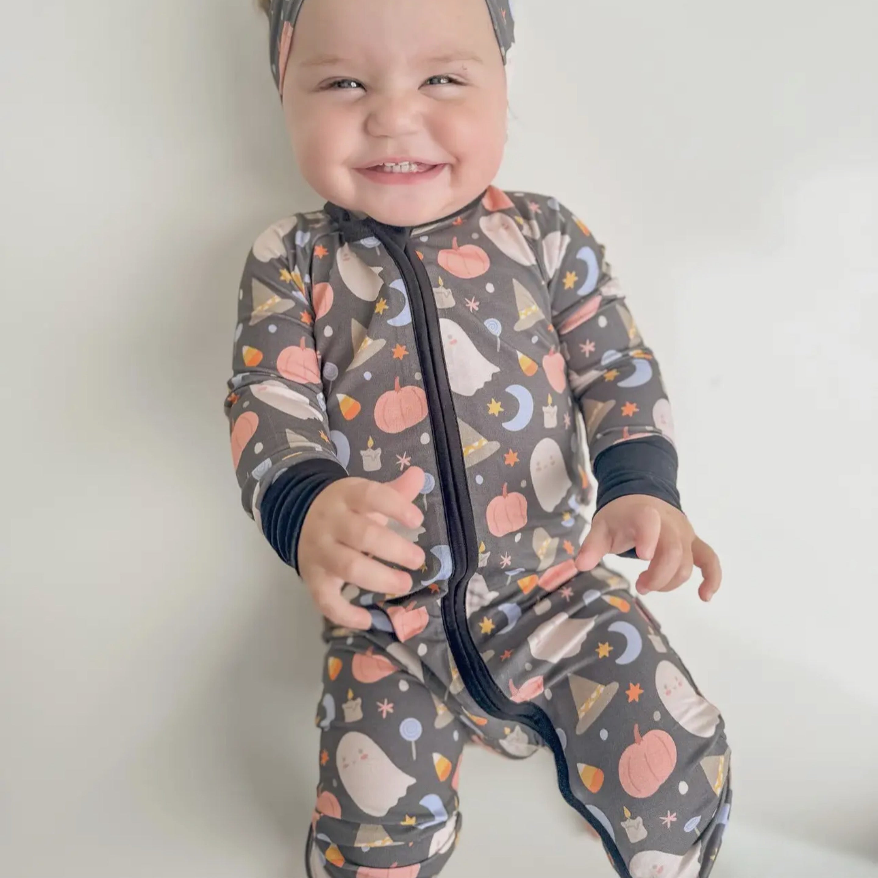 Halloween Bamboo Zip Up PJ