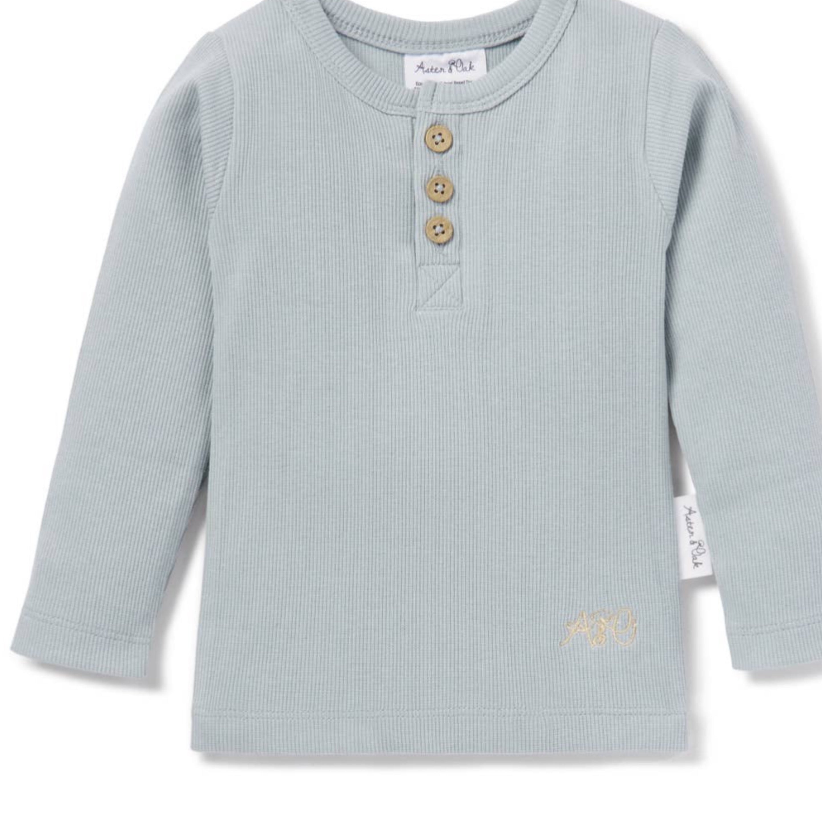 Blue Fog Rib Henley