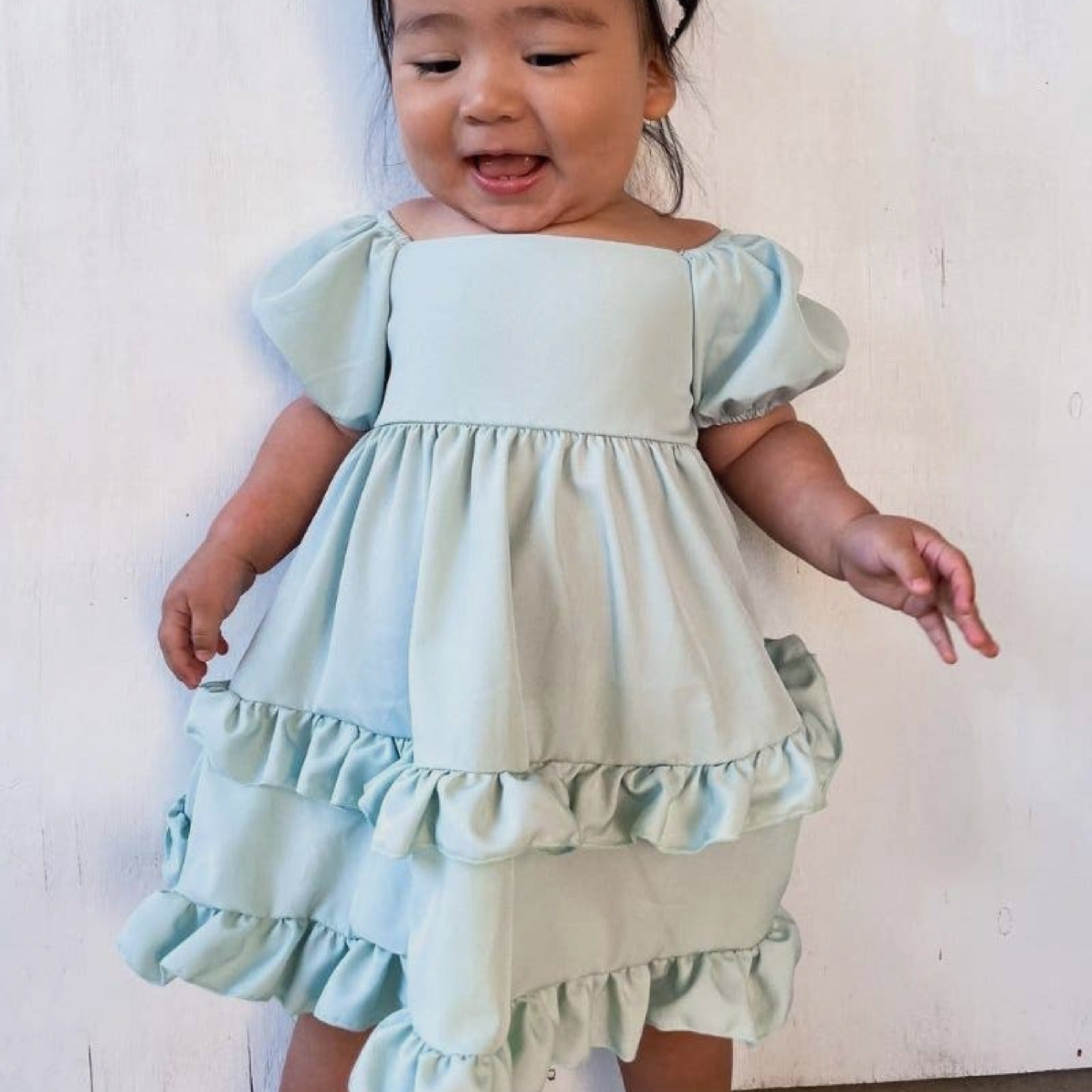 Geyser Sweetheart Tiered Dress