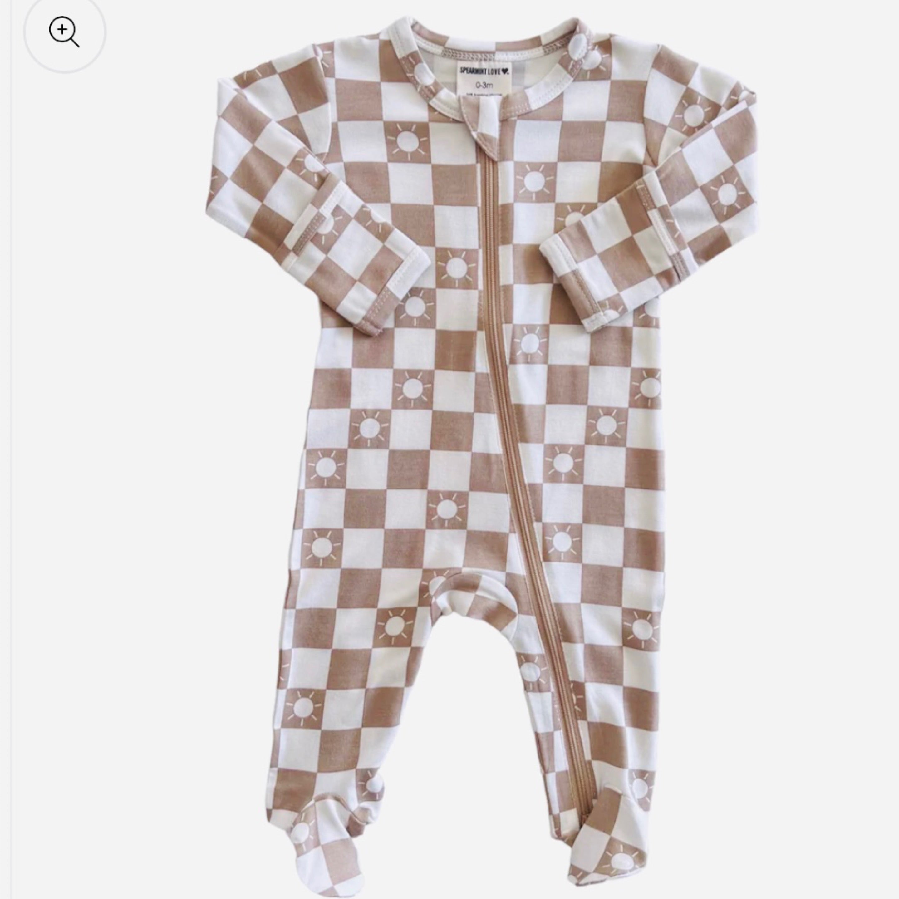 Tan Checkered Sun Footie
