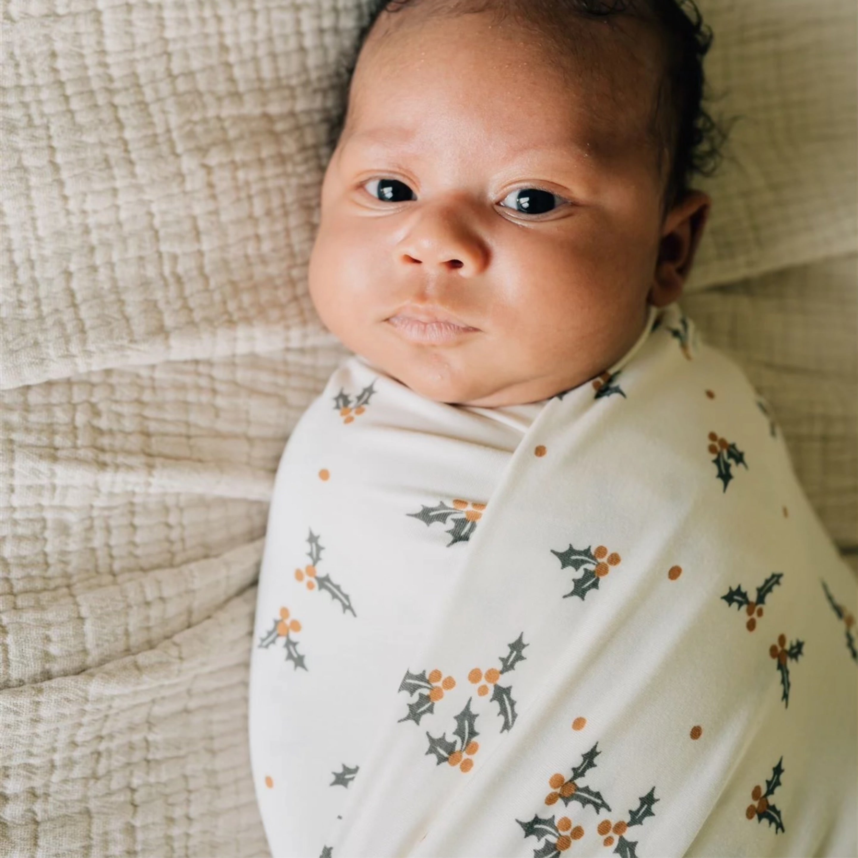 Holly Bamboo Stretch Swaddle Blanket