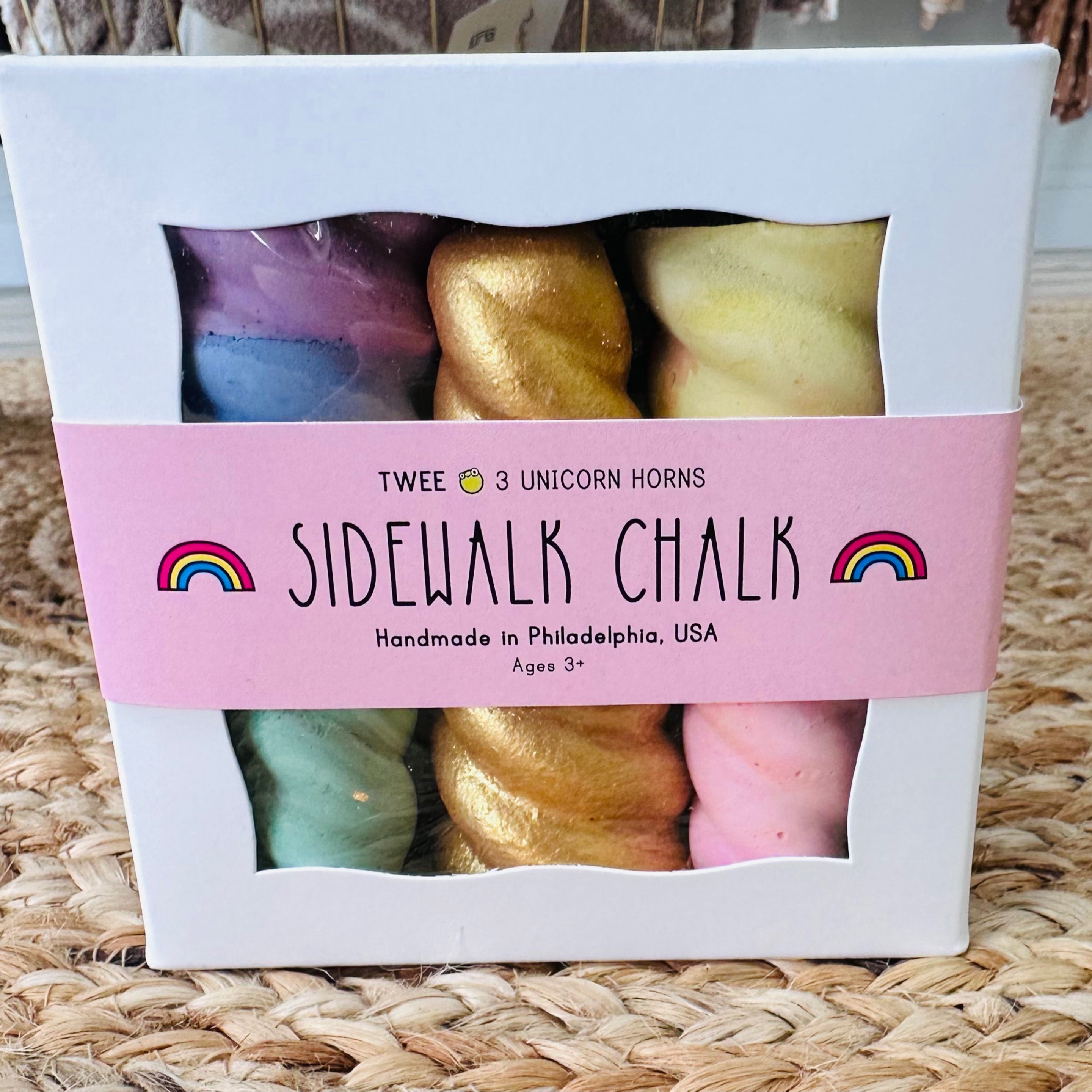 Rainbow Unicorn Horns handmade sidewalk chalk