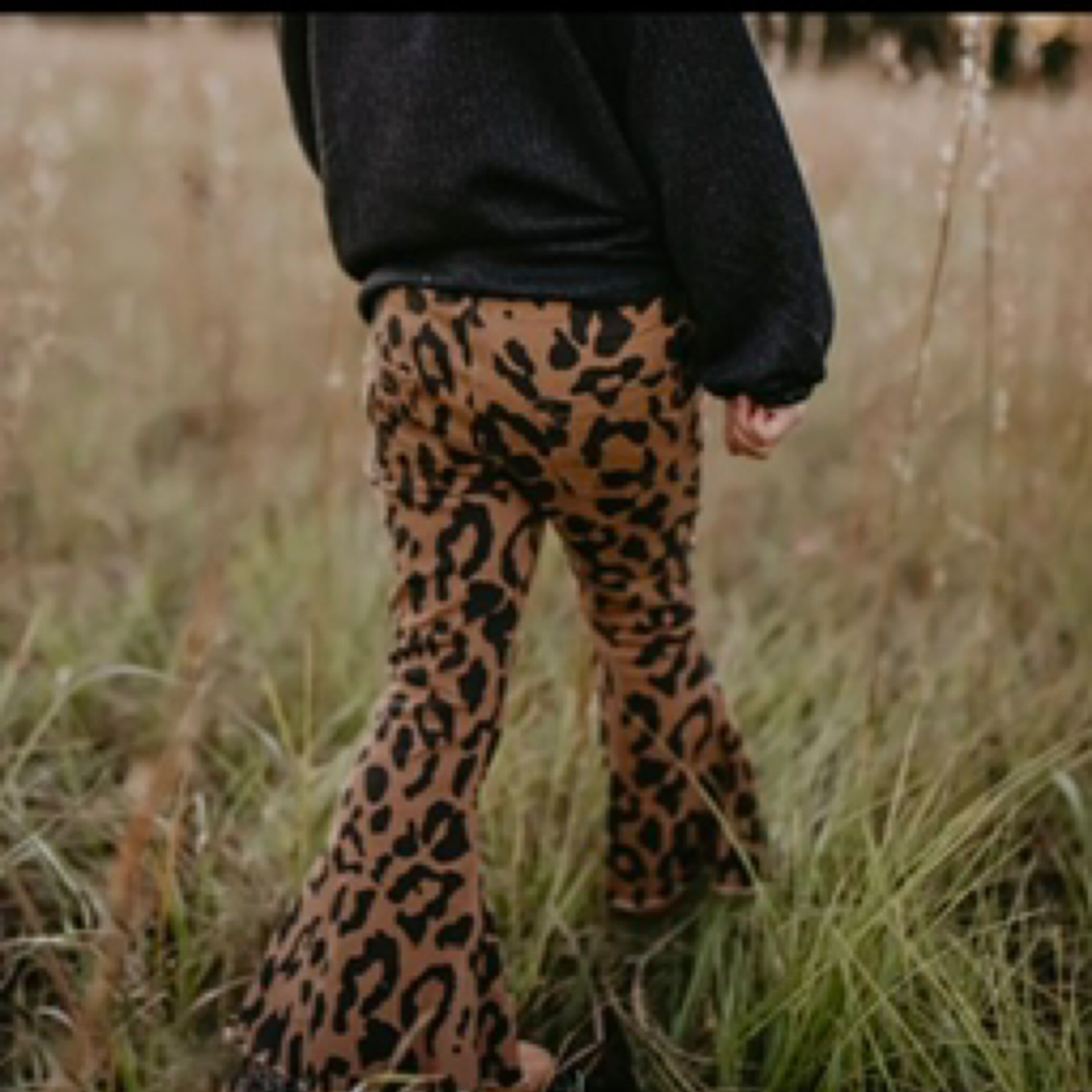 Leopard Flare Jeans