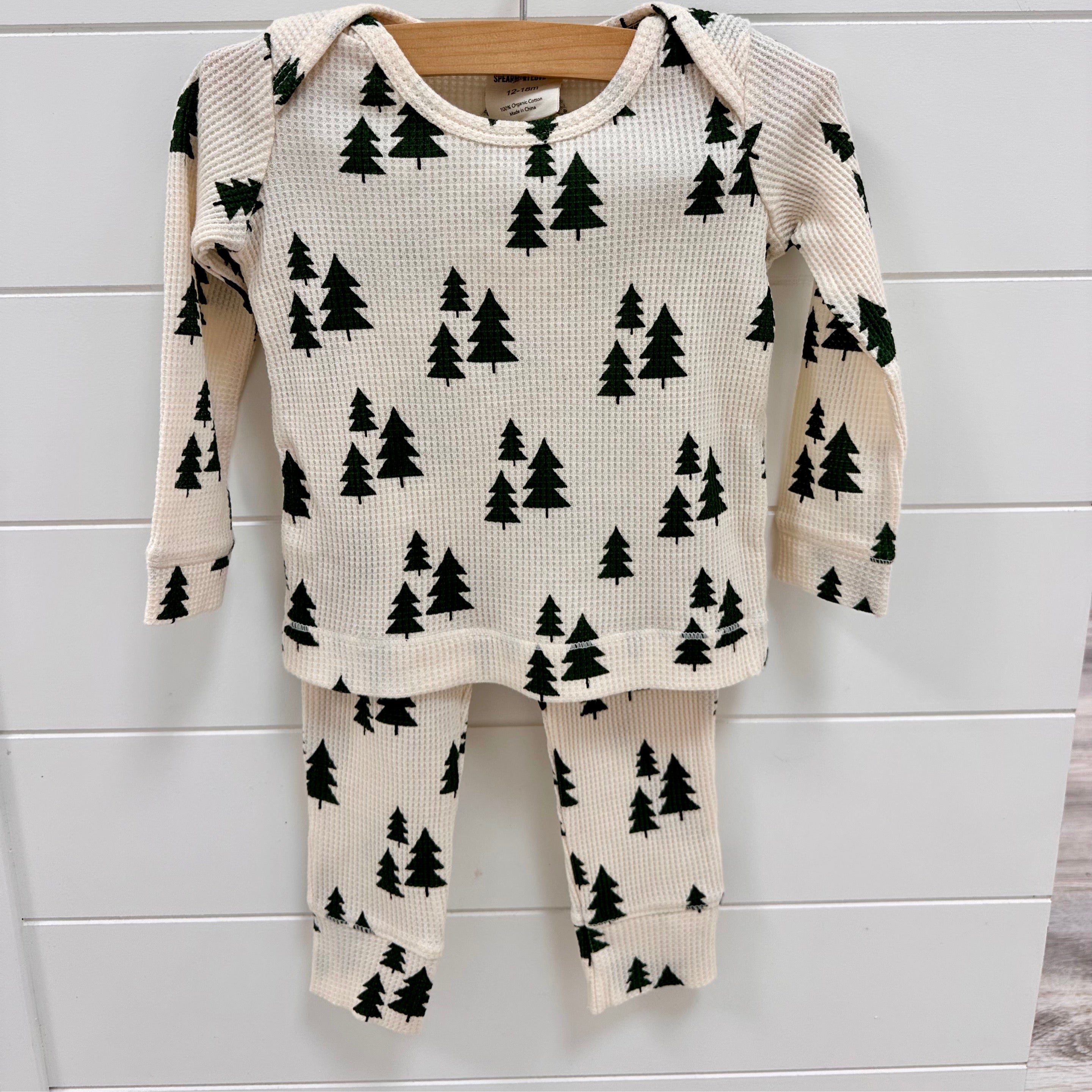 Forest Trees Waffle 2 Pc Set