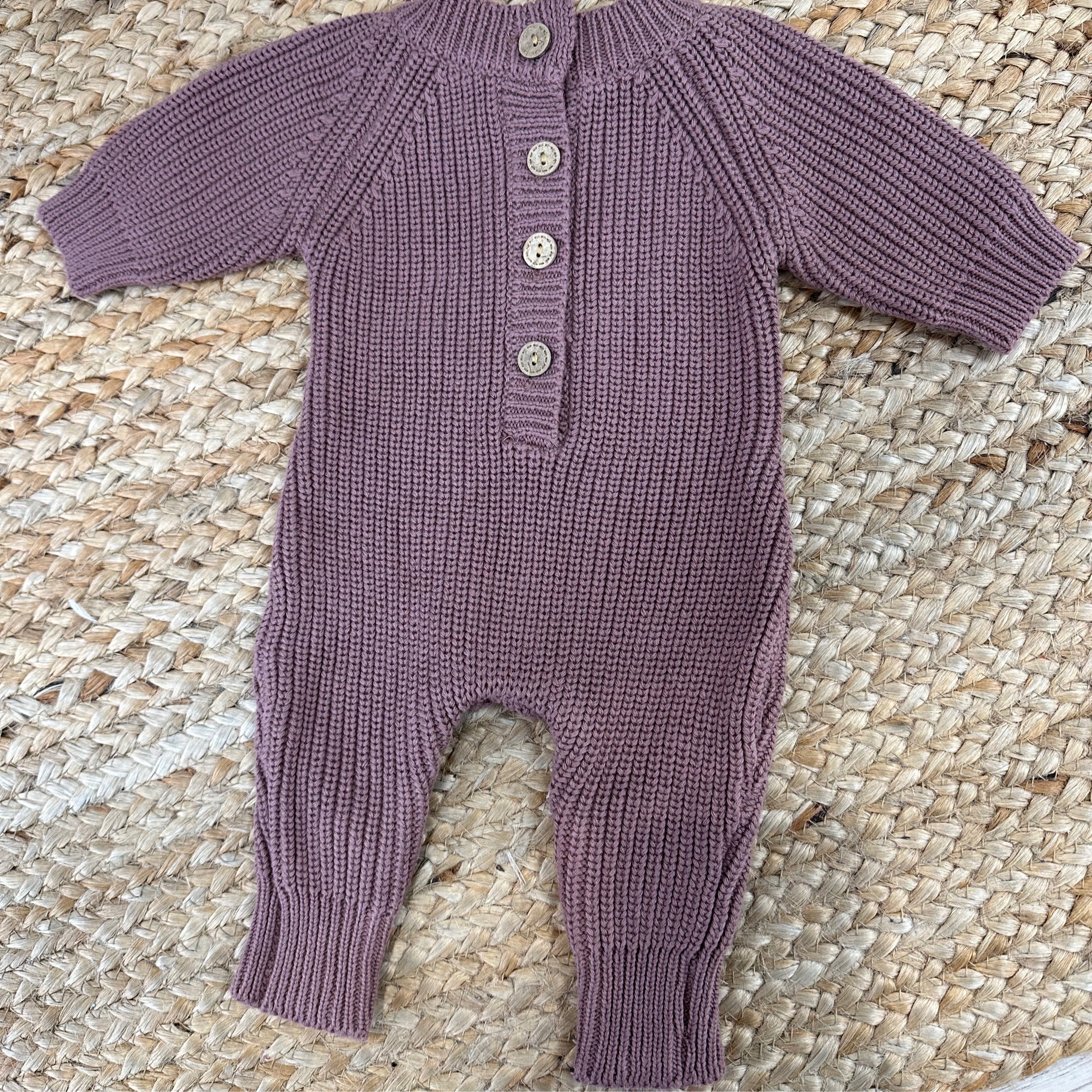 Harper Knit Jumpsuit with zipper (PLUM)