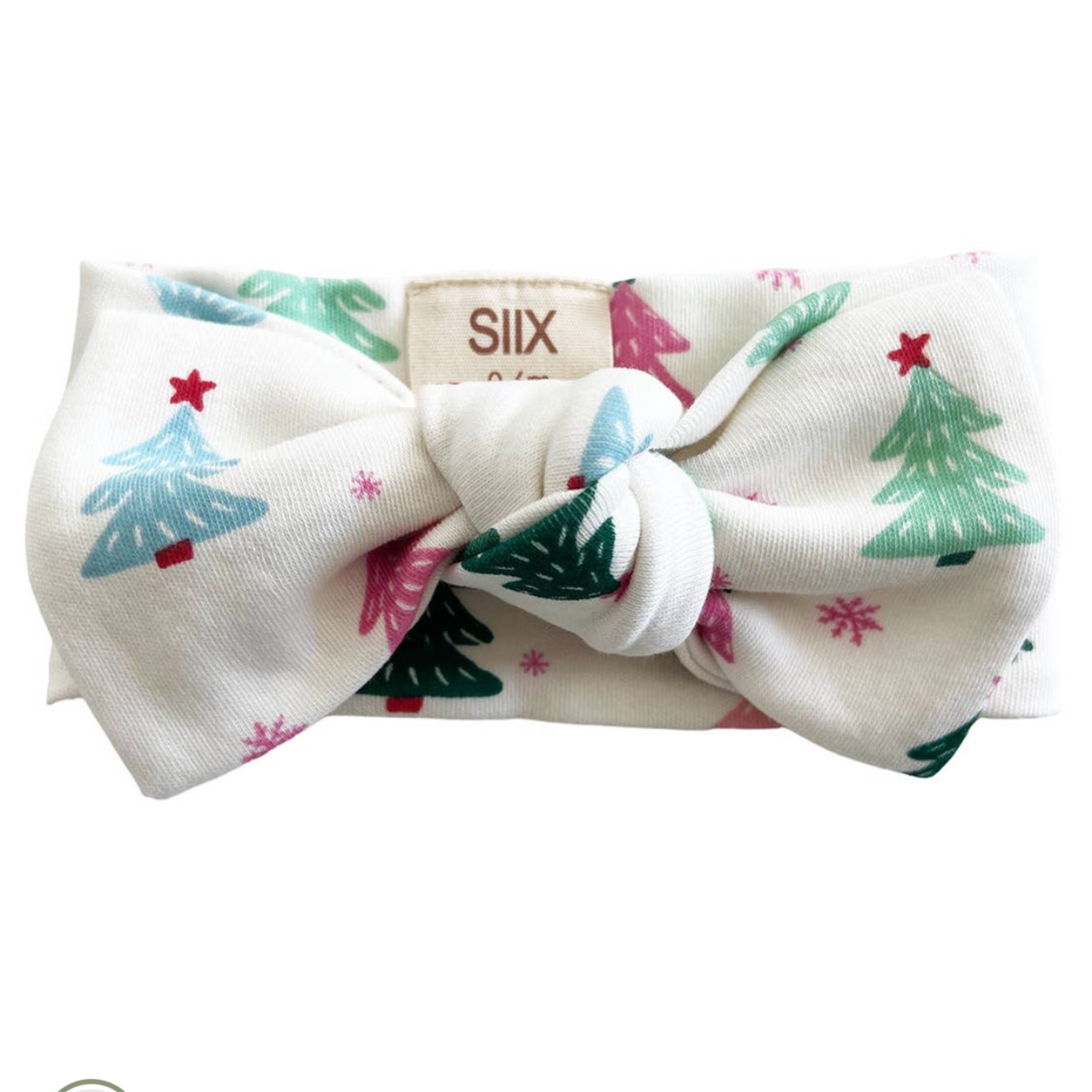 Christmas Trees PINK Organic Cotton Headband