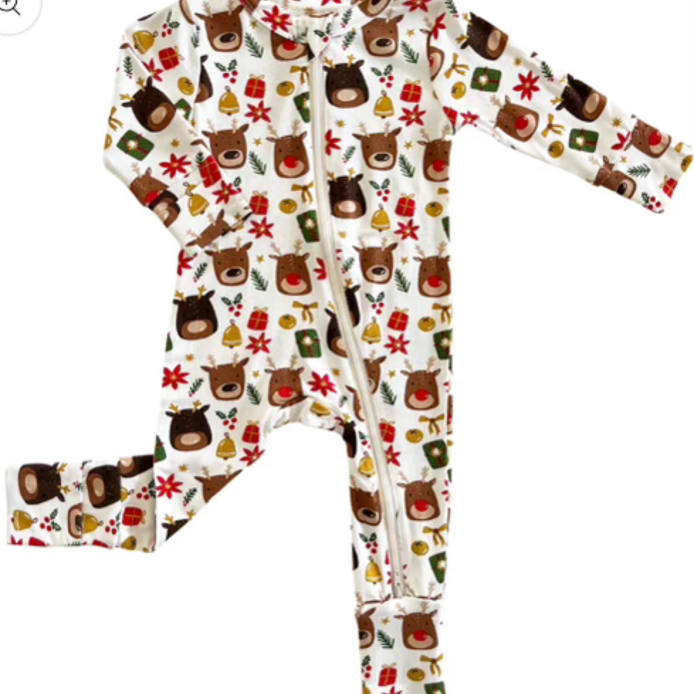 2-Way Reindeer Convertible Zip Romper
