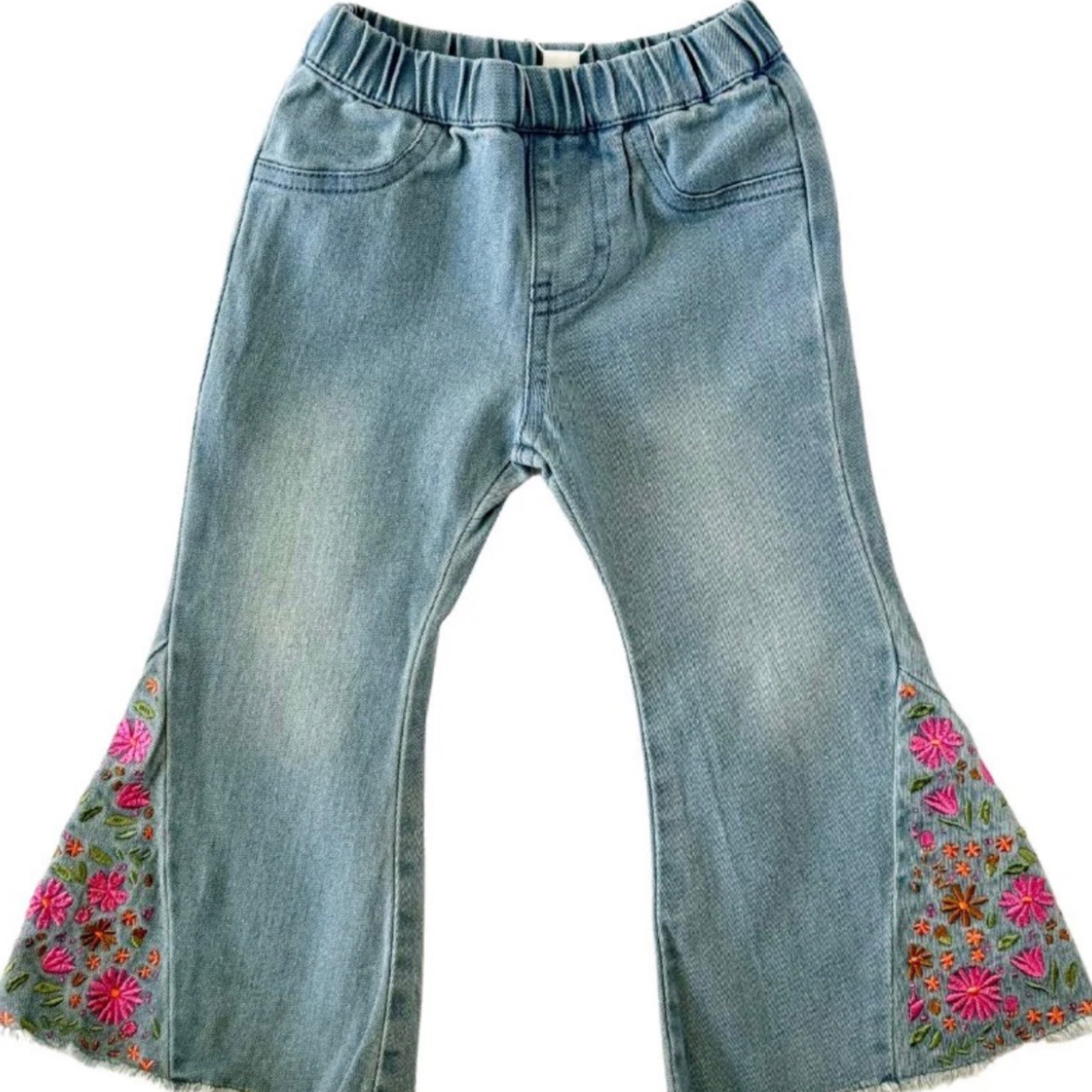 Renee Embroidered Bell Bottoms checked