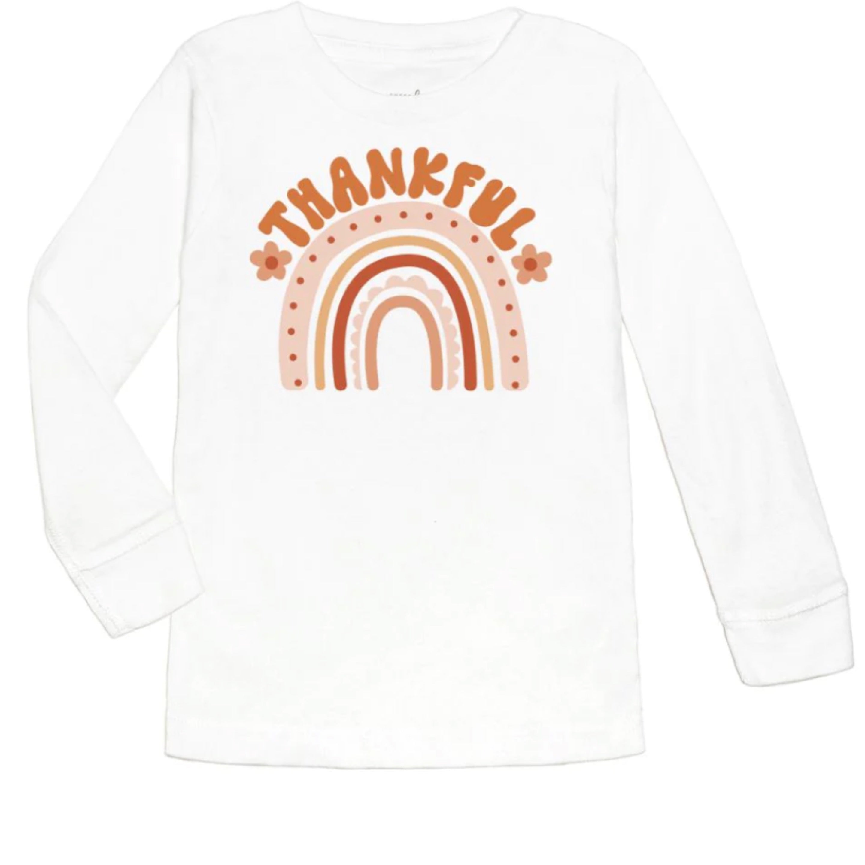 Thankful Retro Rainbow Long Sleeve Tee