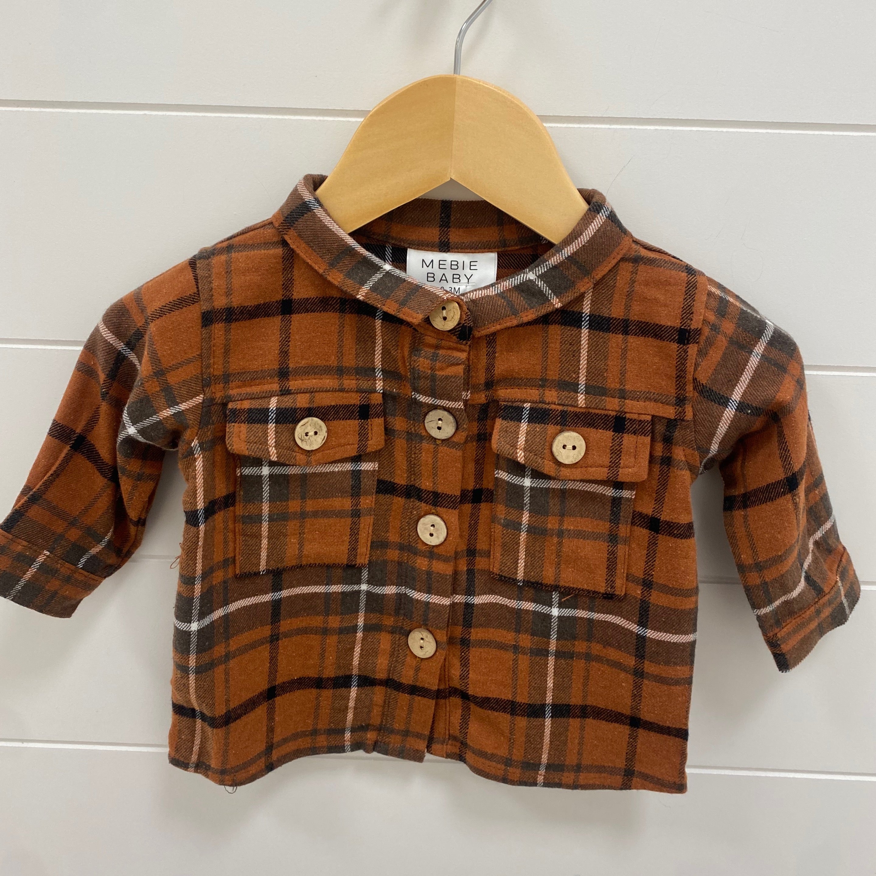 Orange & Black Flannel Shacket