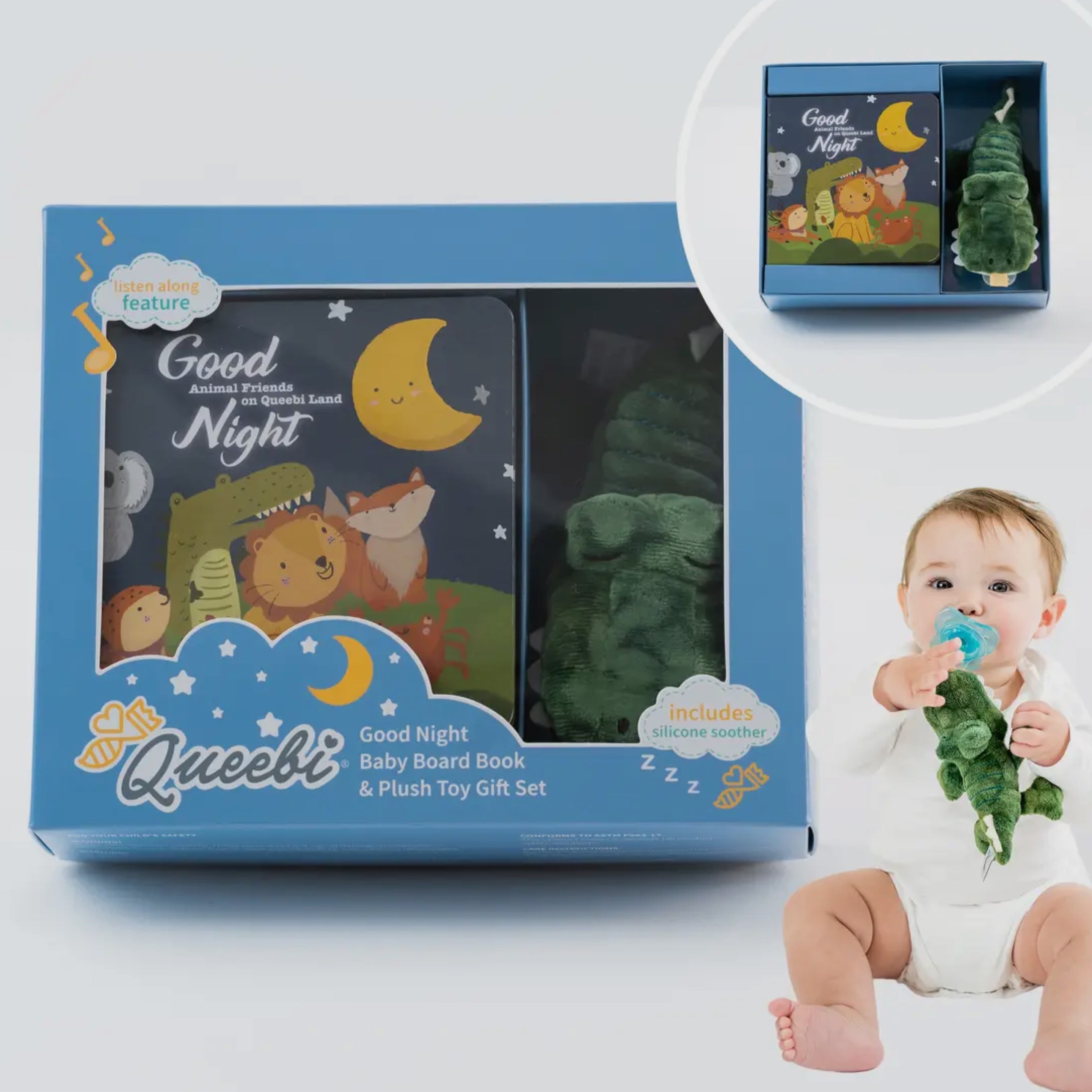 Crocodile Pacifier & Baby Book
