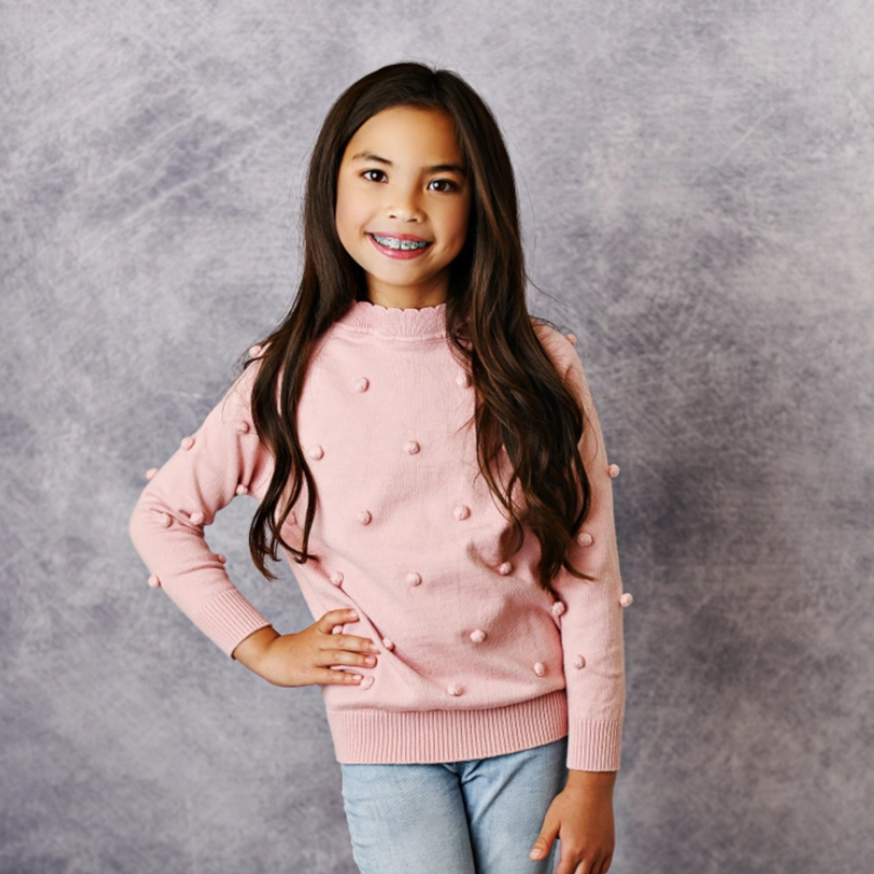 Blush Pom Sweater